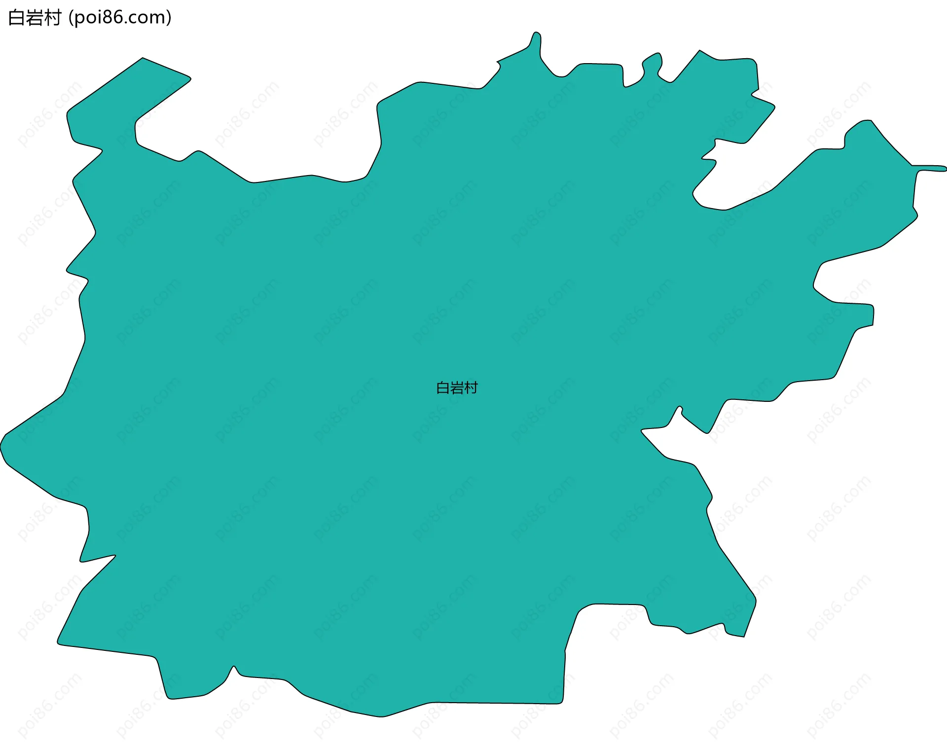 白岩村边界地图