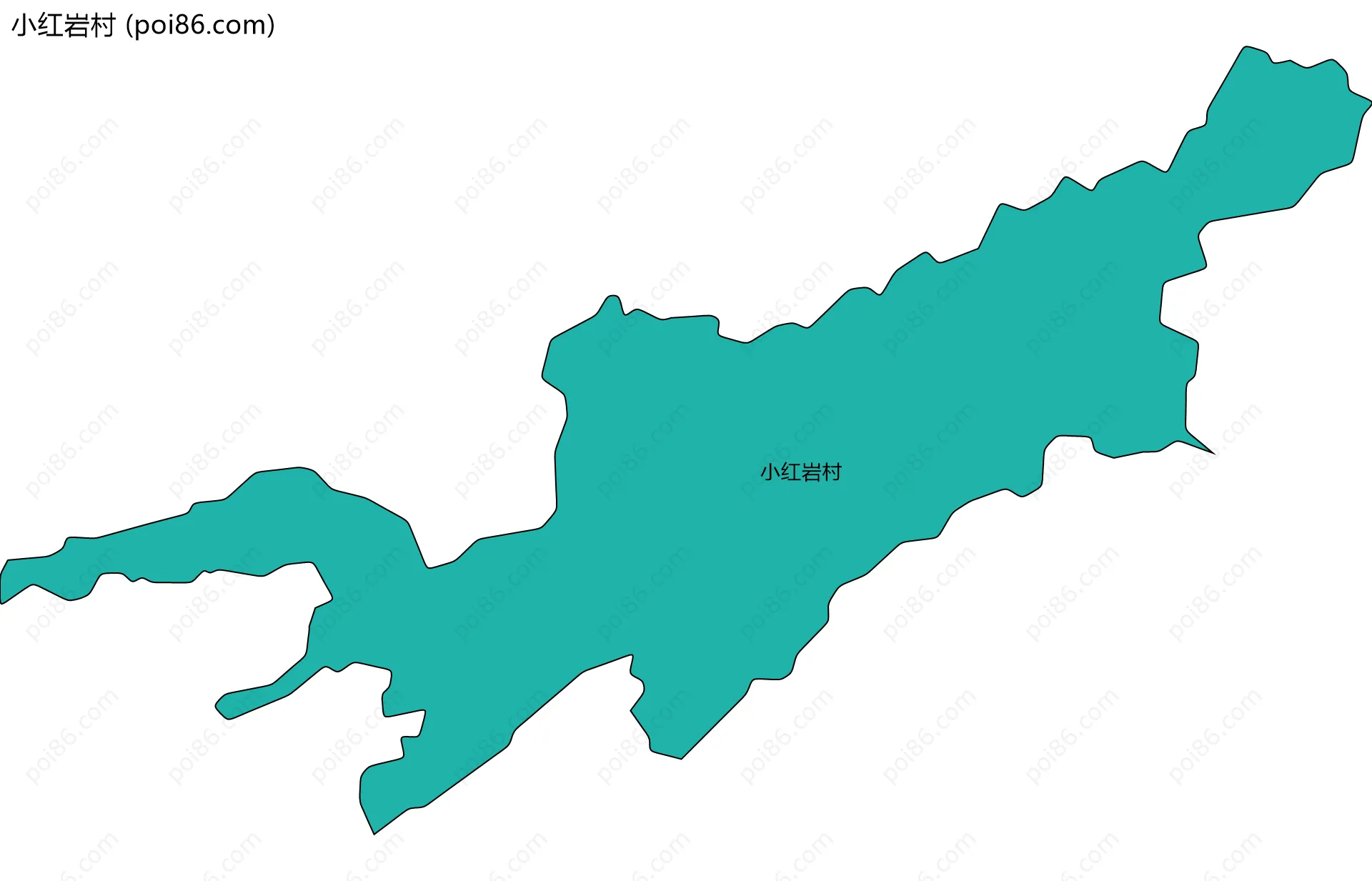 小红岩村边界地图