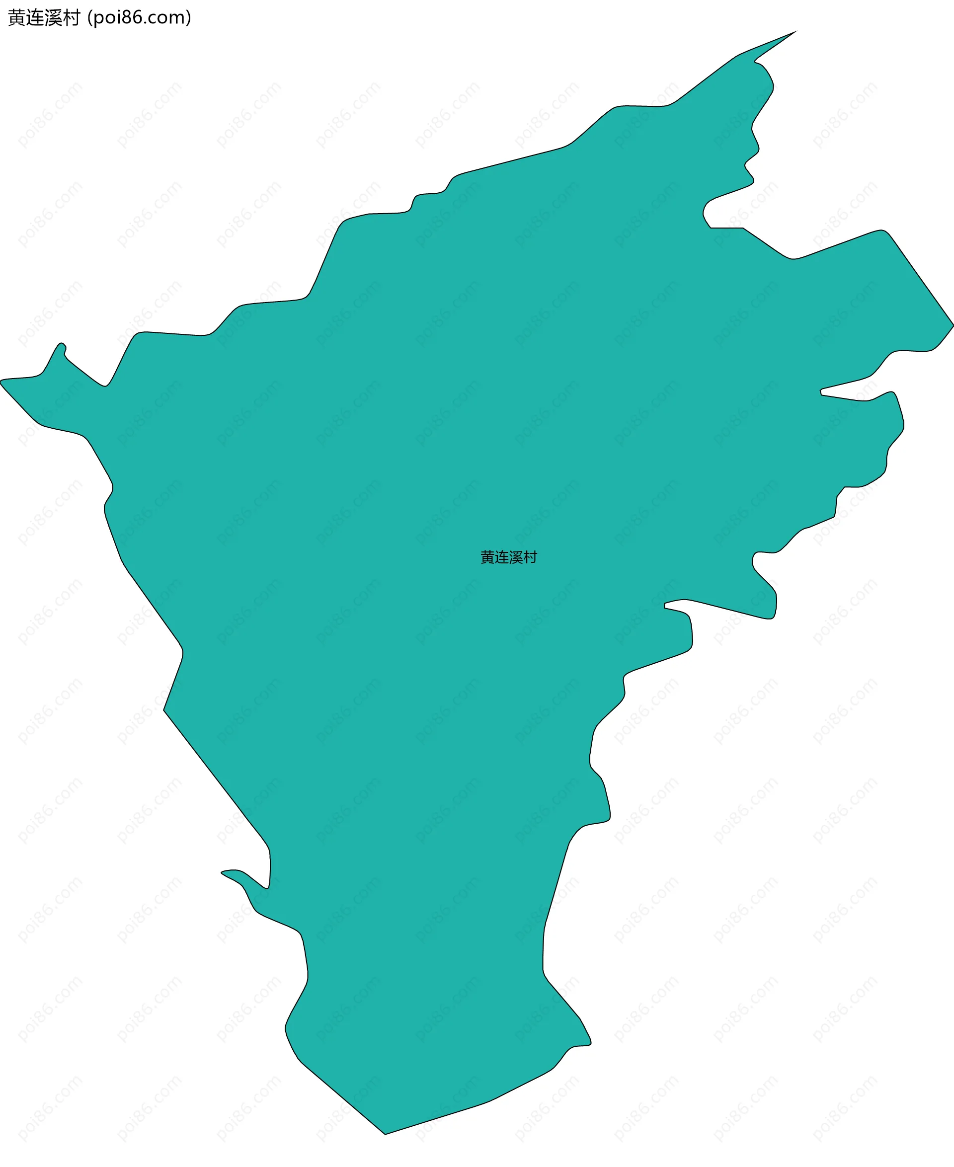 黄连溪村边界地图