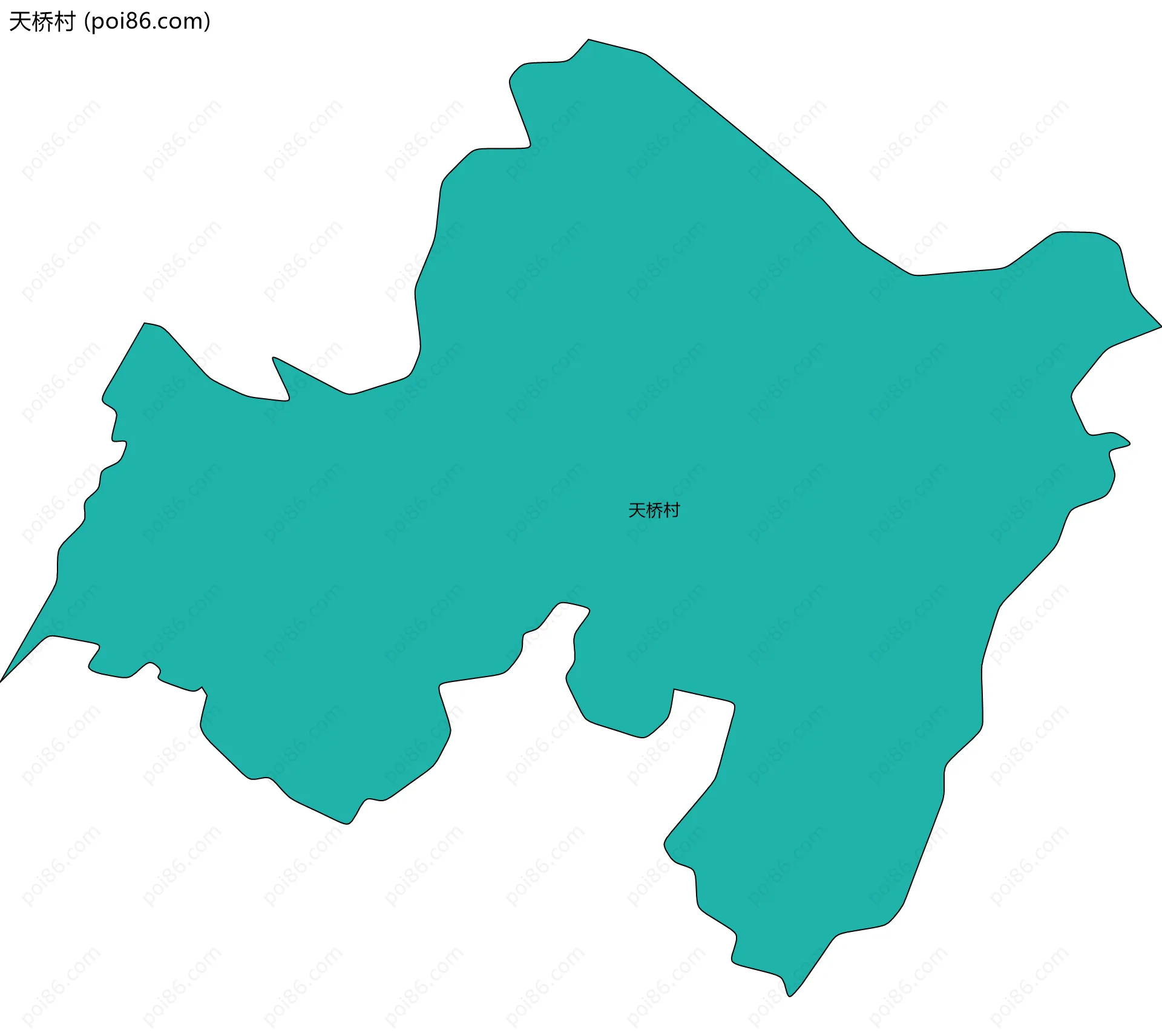 天桥村边界地图