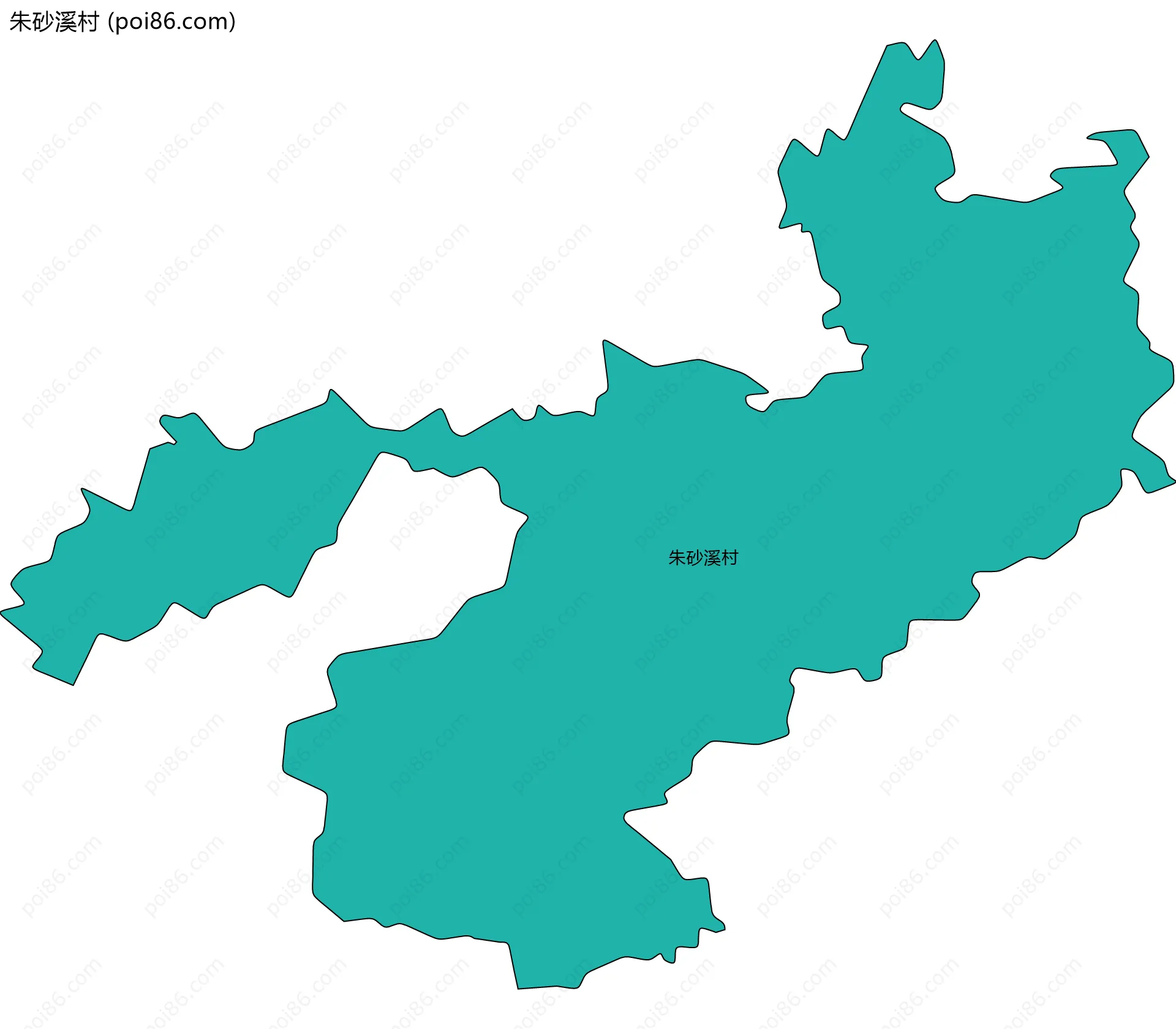 朱砂溪村边界地图