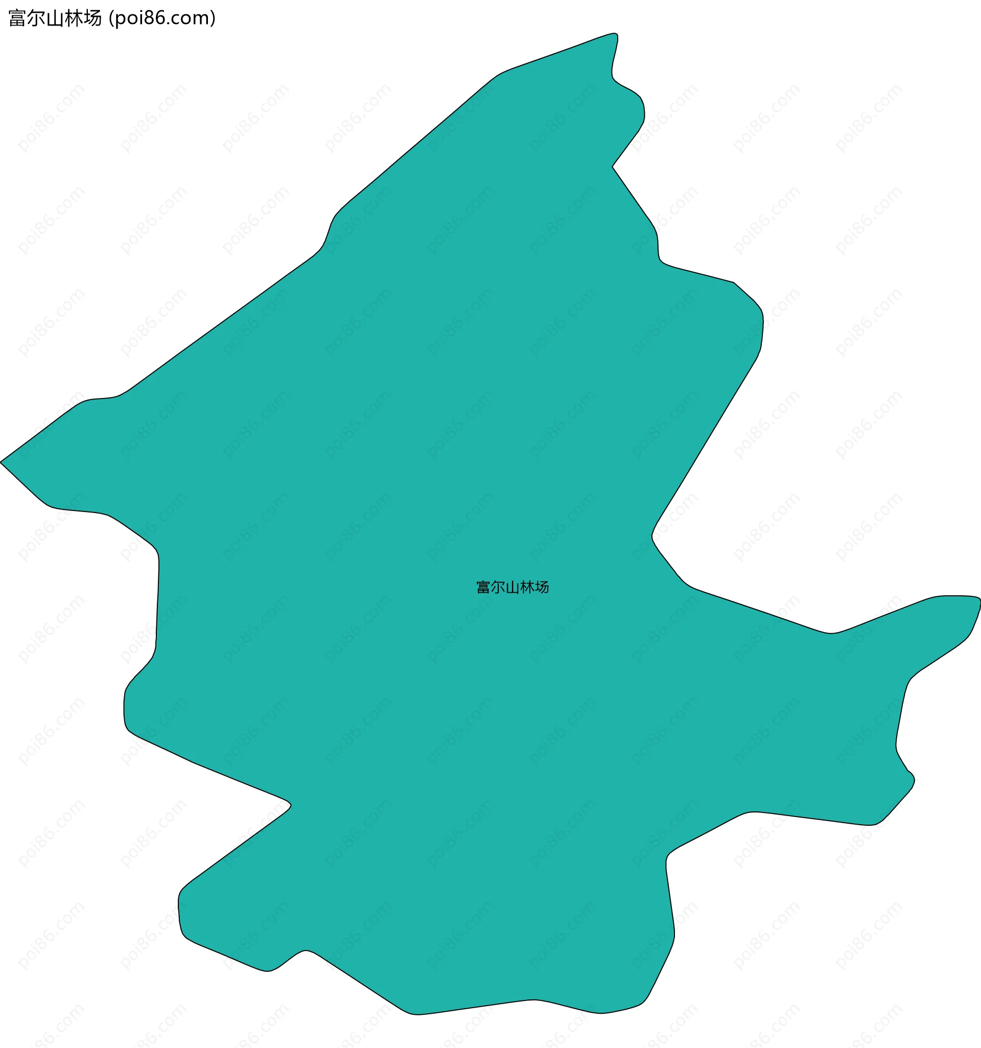 富尔山林场边界地图