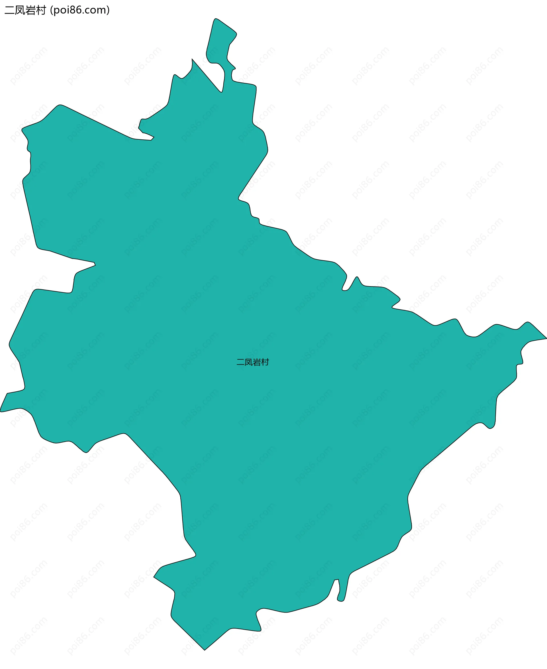 二凤岩村边界地图