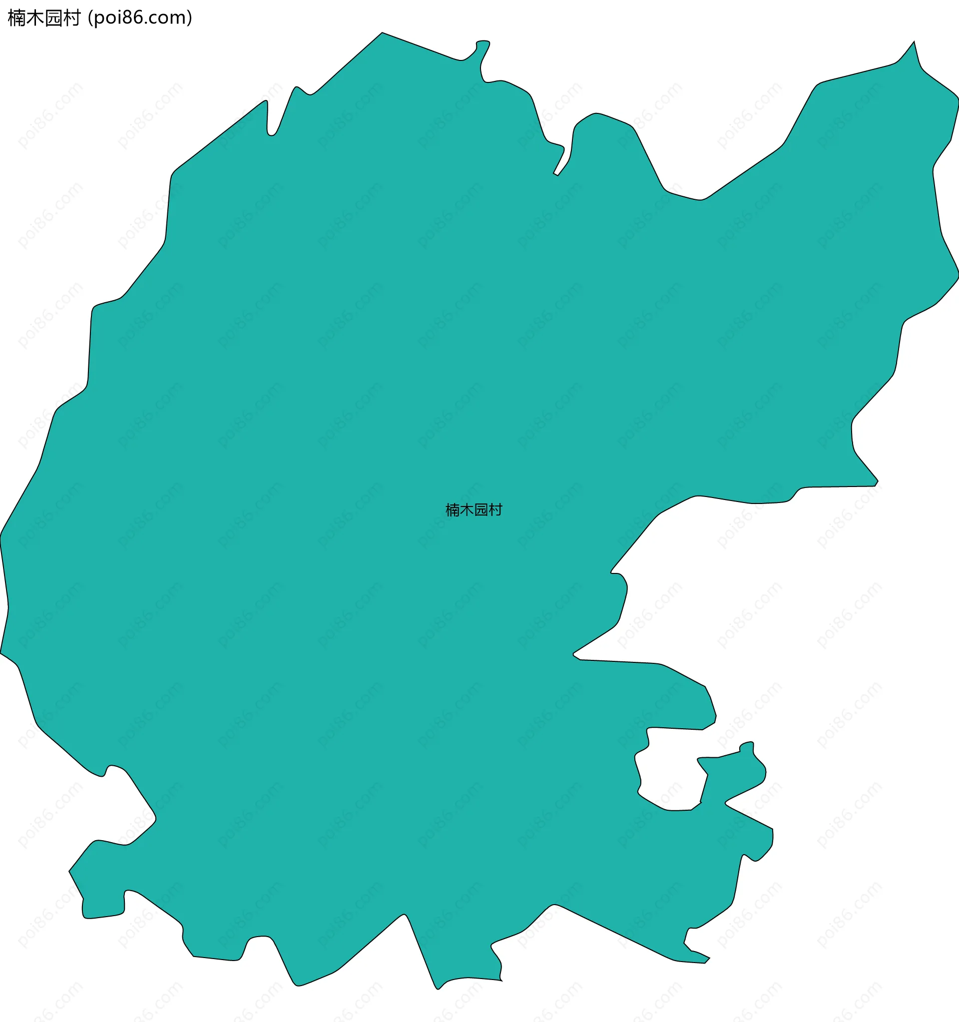 楠木园村边界地图