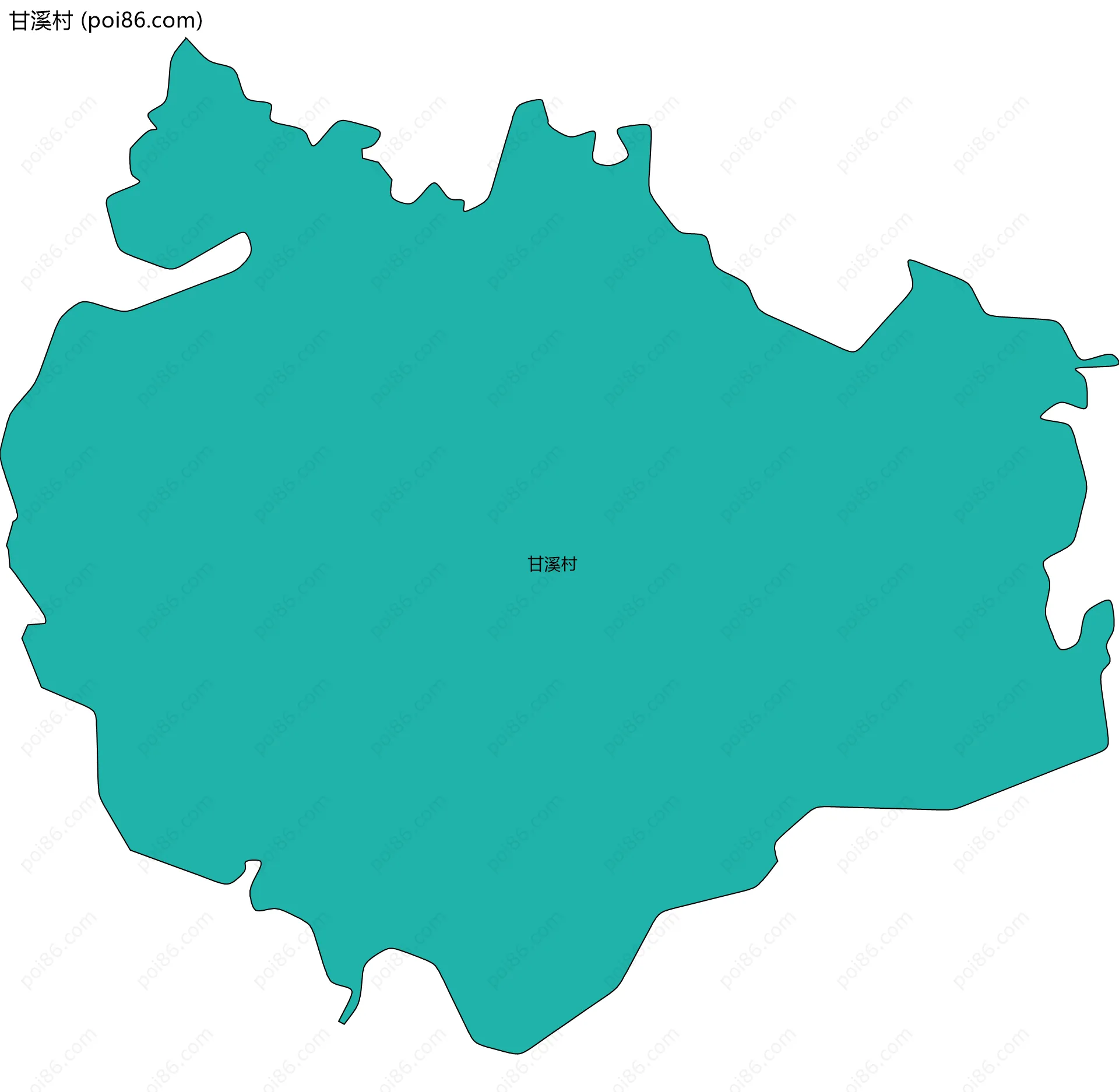 甘溪村边界地图