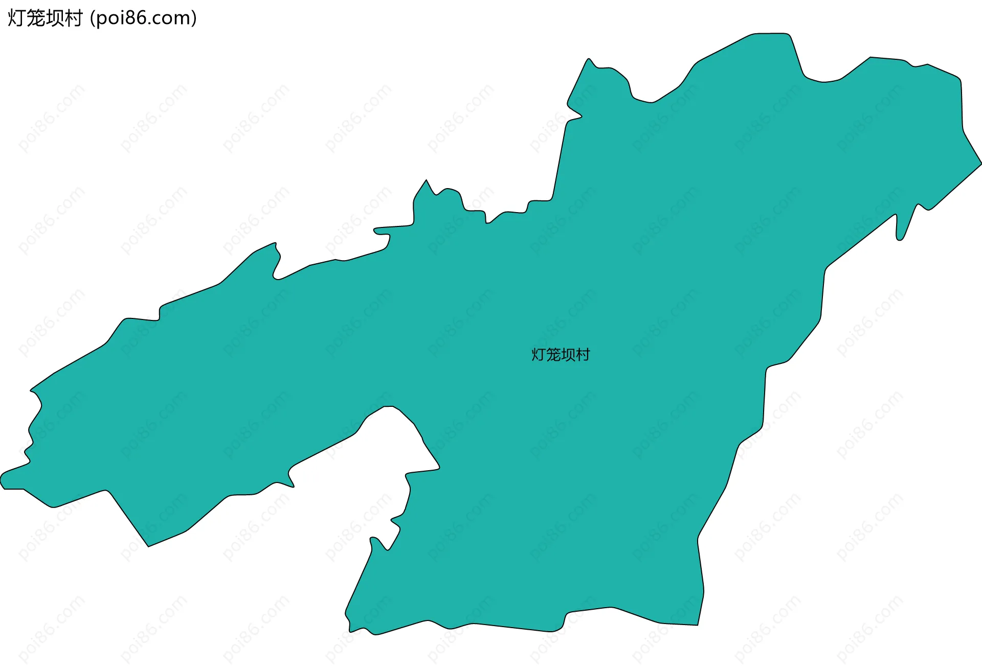 灯笼坝村边界地图