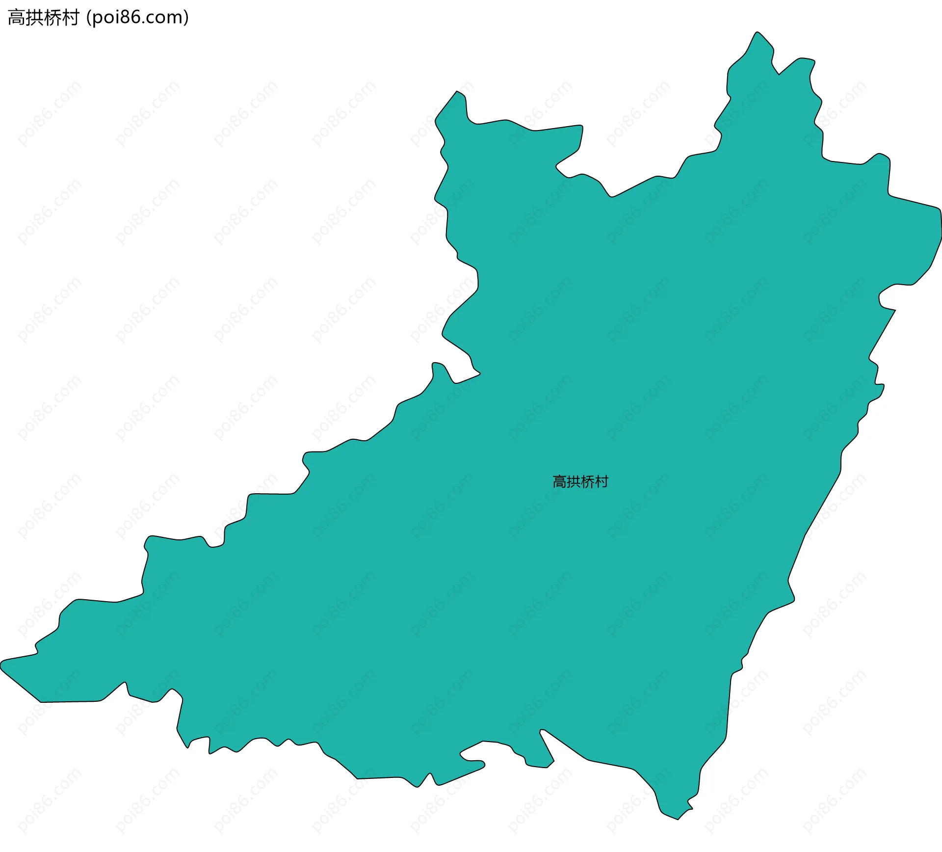 高拱桥村边界地图