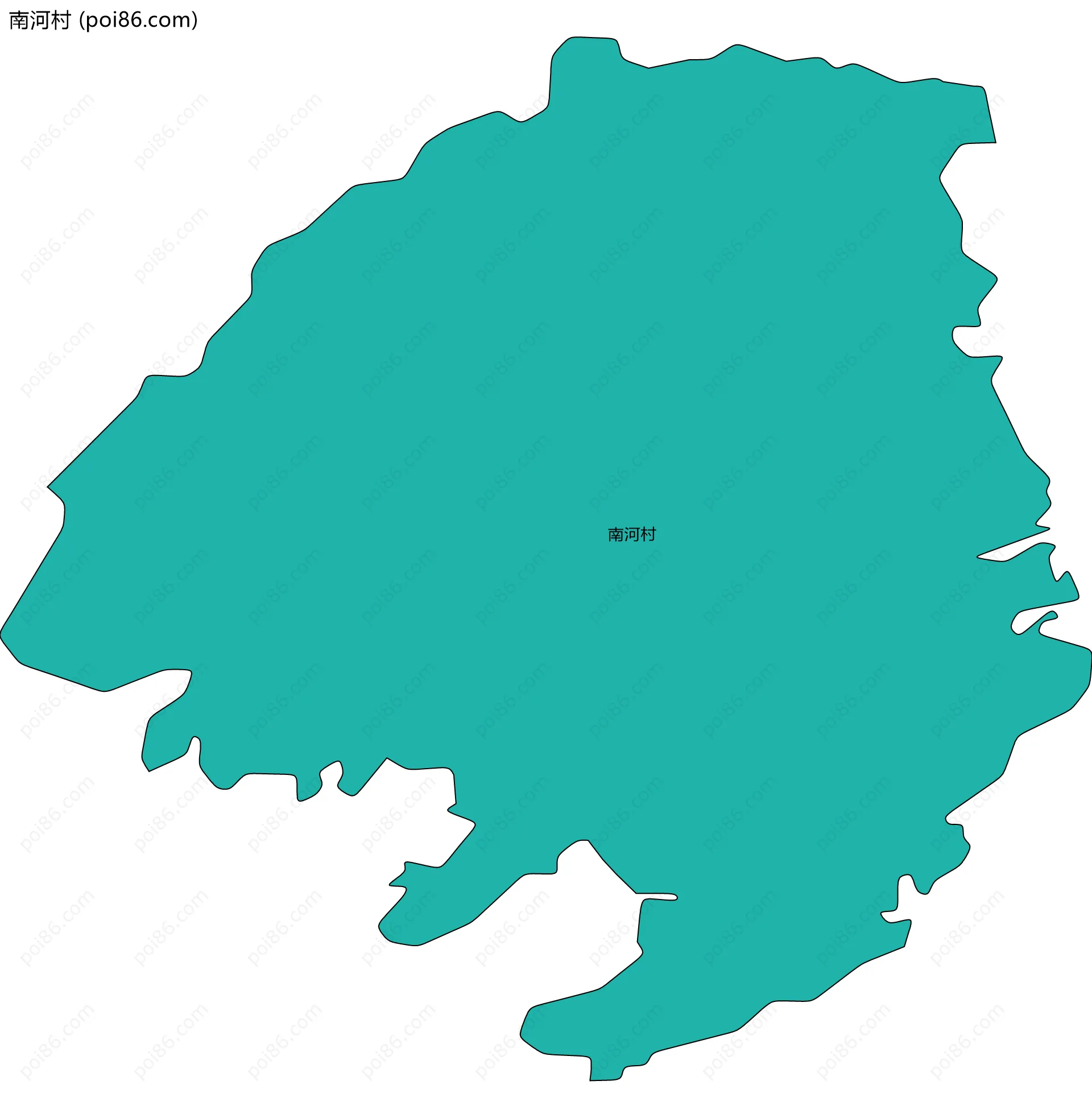 南河村边界地图