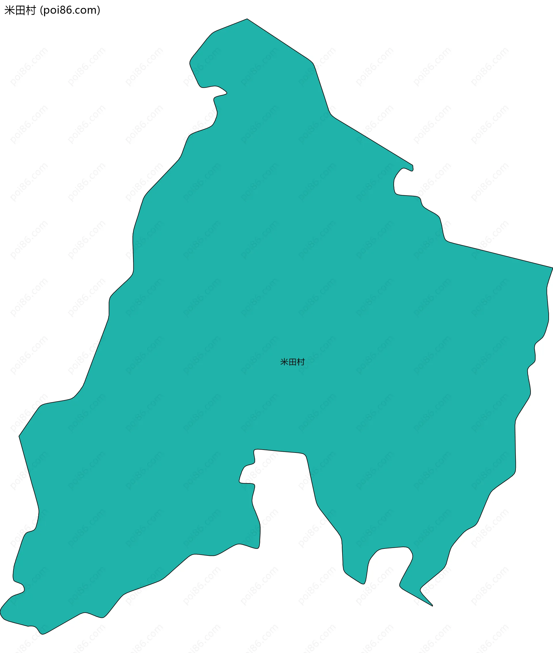 米田村边界地图