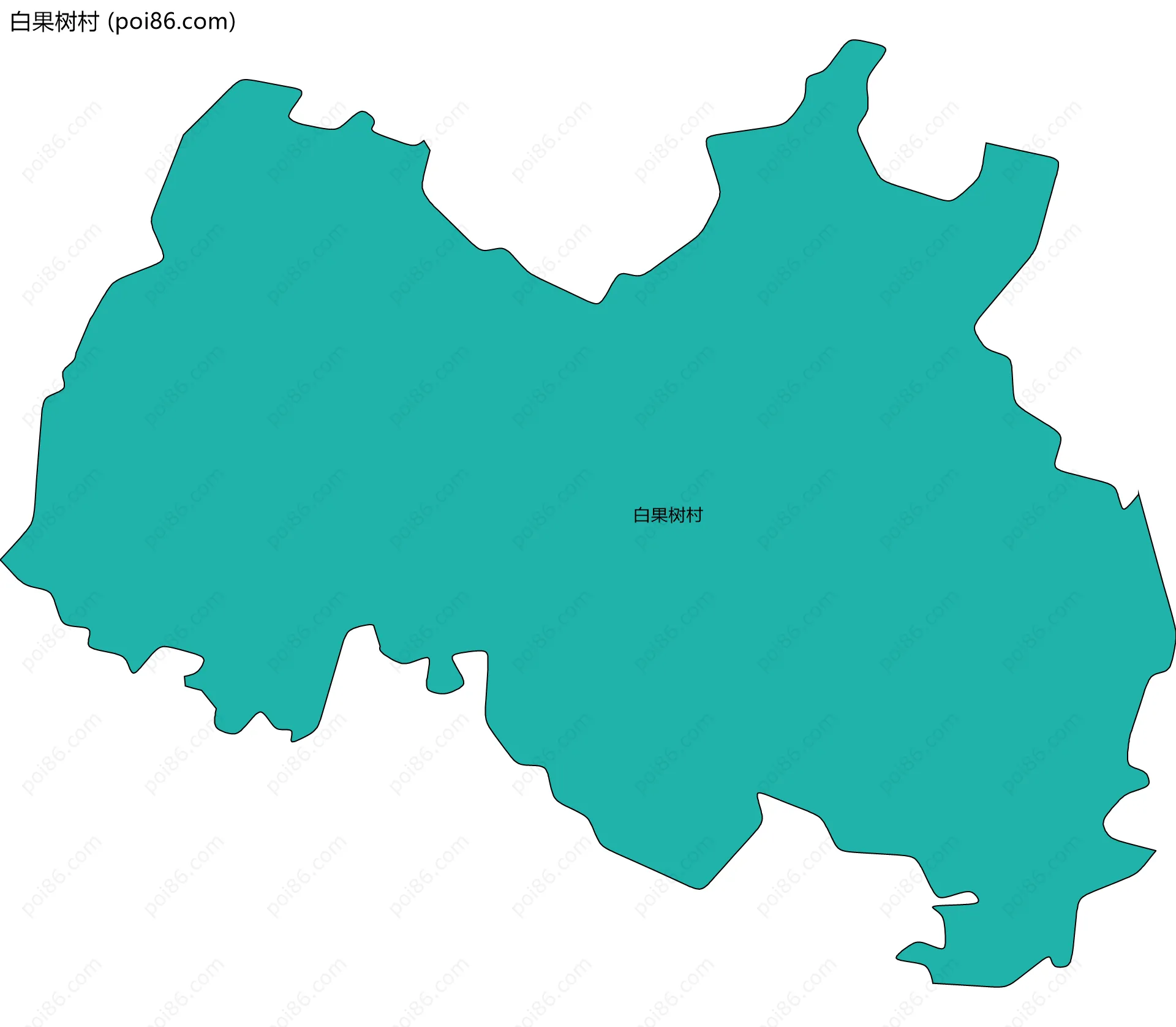 白果树村边界地图