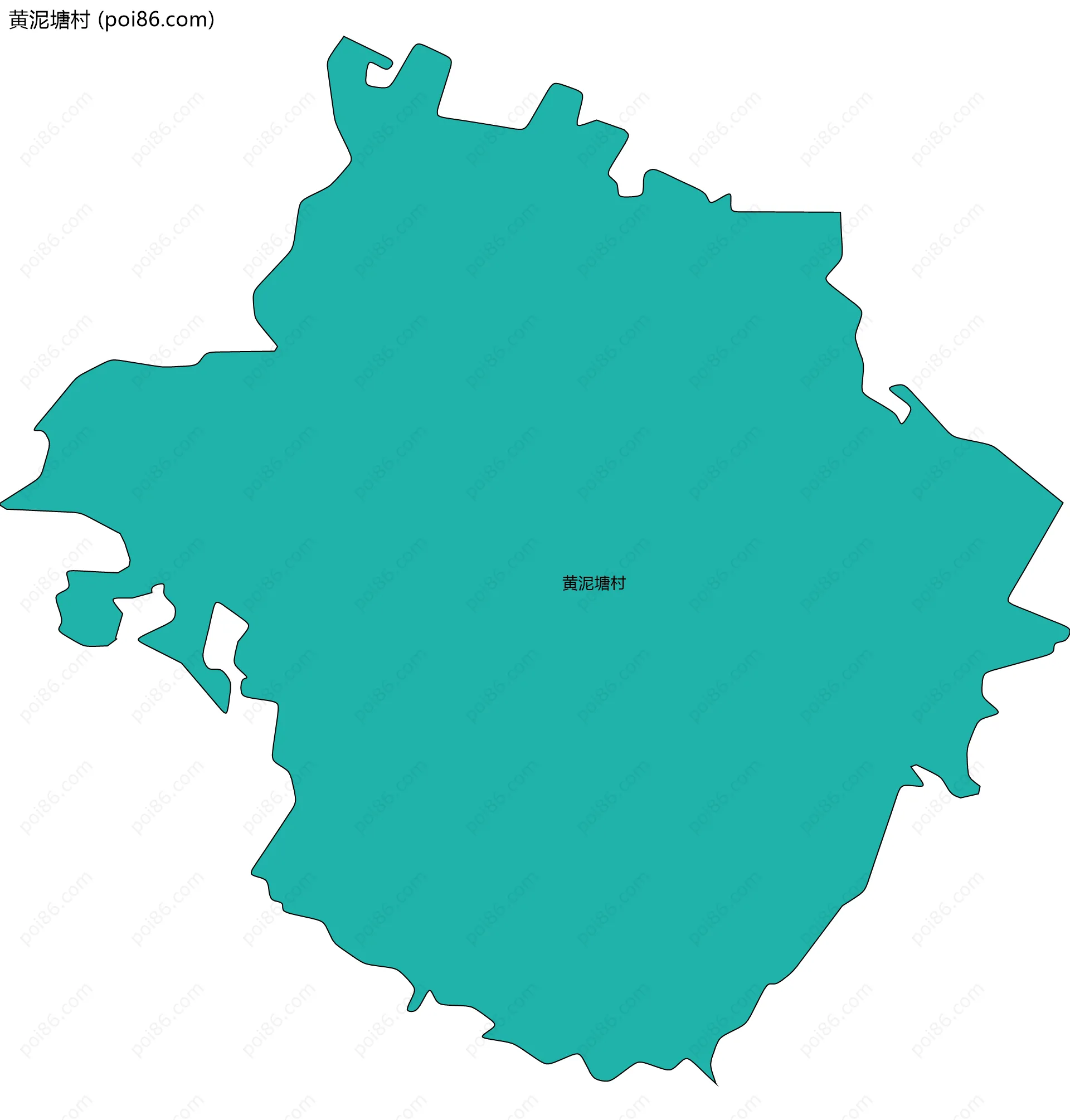 黄泥塘村边界地图