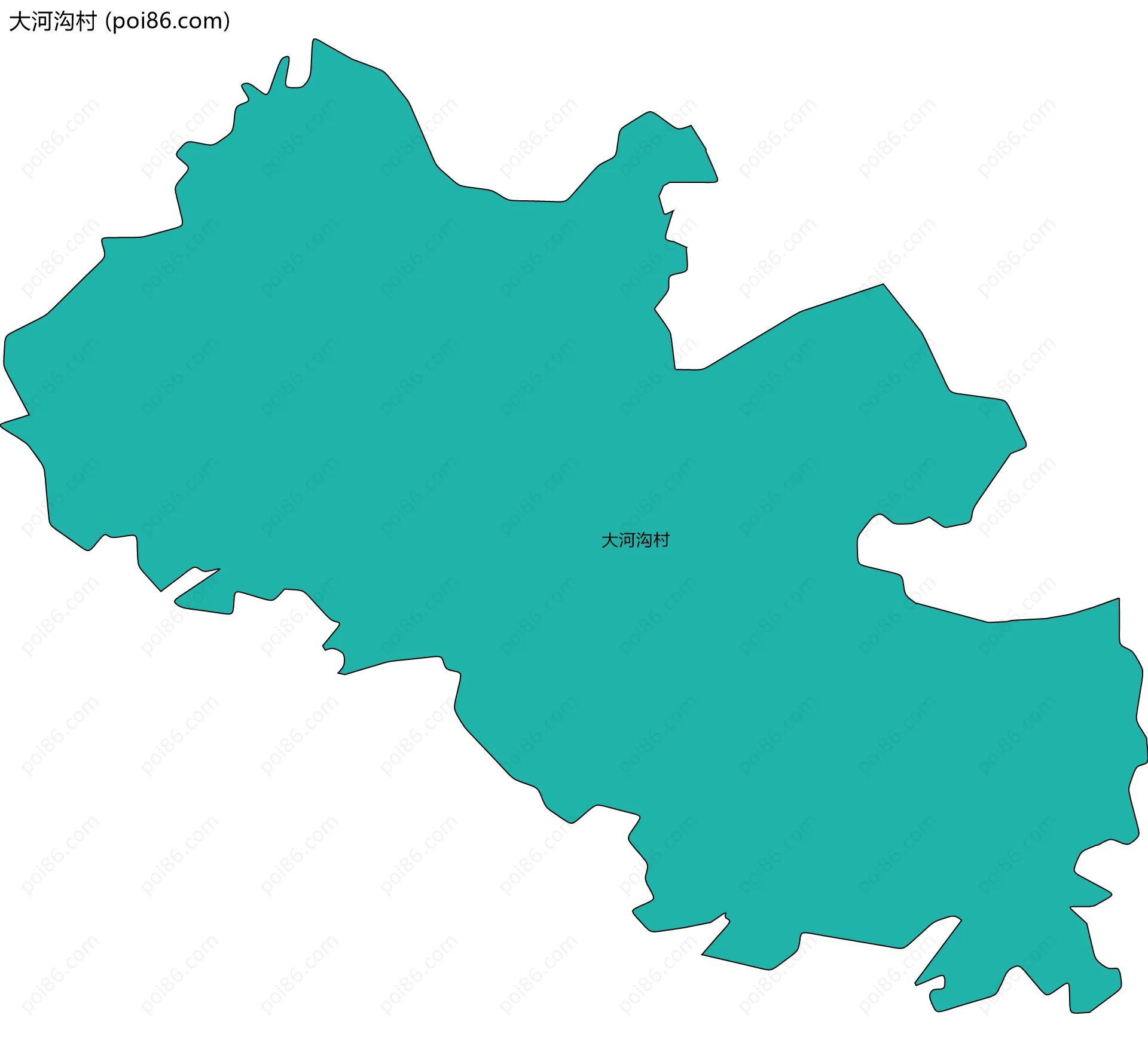 大河沟村边界地图