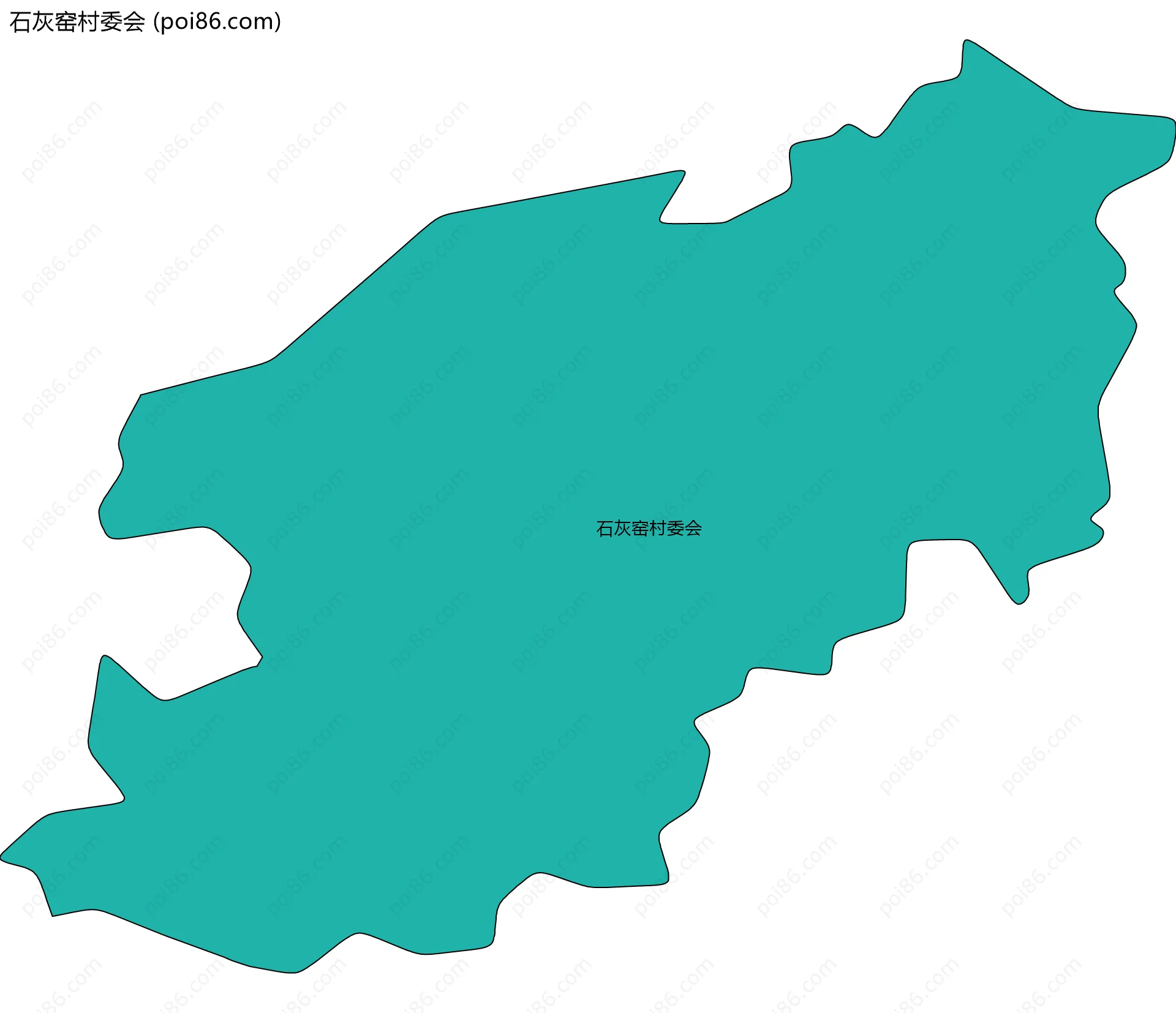 石灰窑村委会边界地图