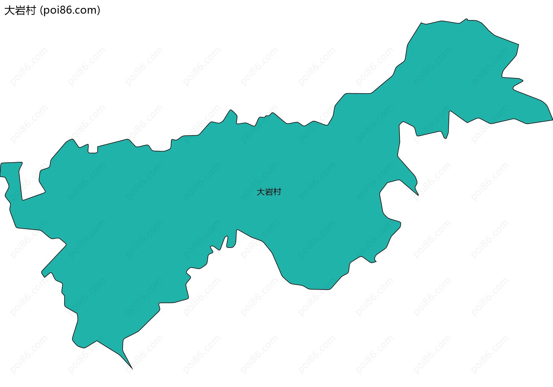 大岩村边界地图