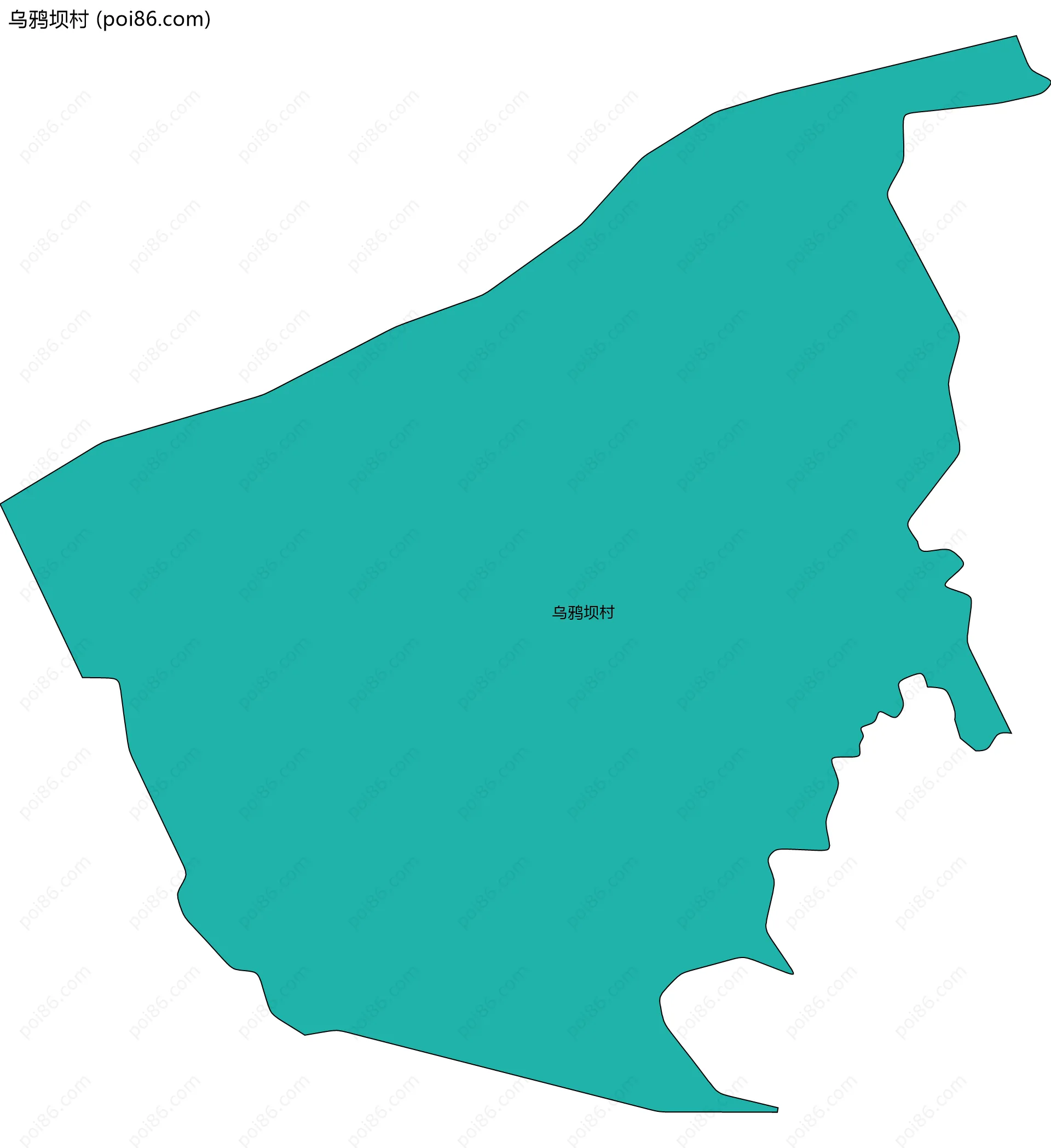 乌鸦坝村边界地图