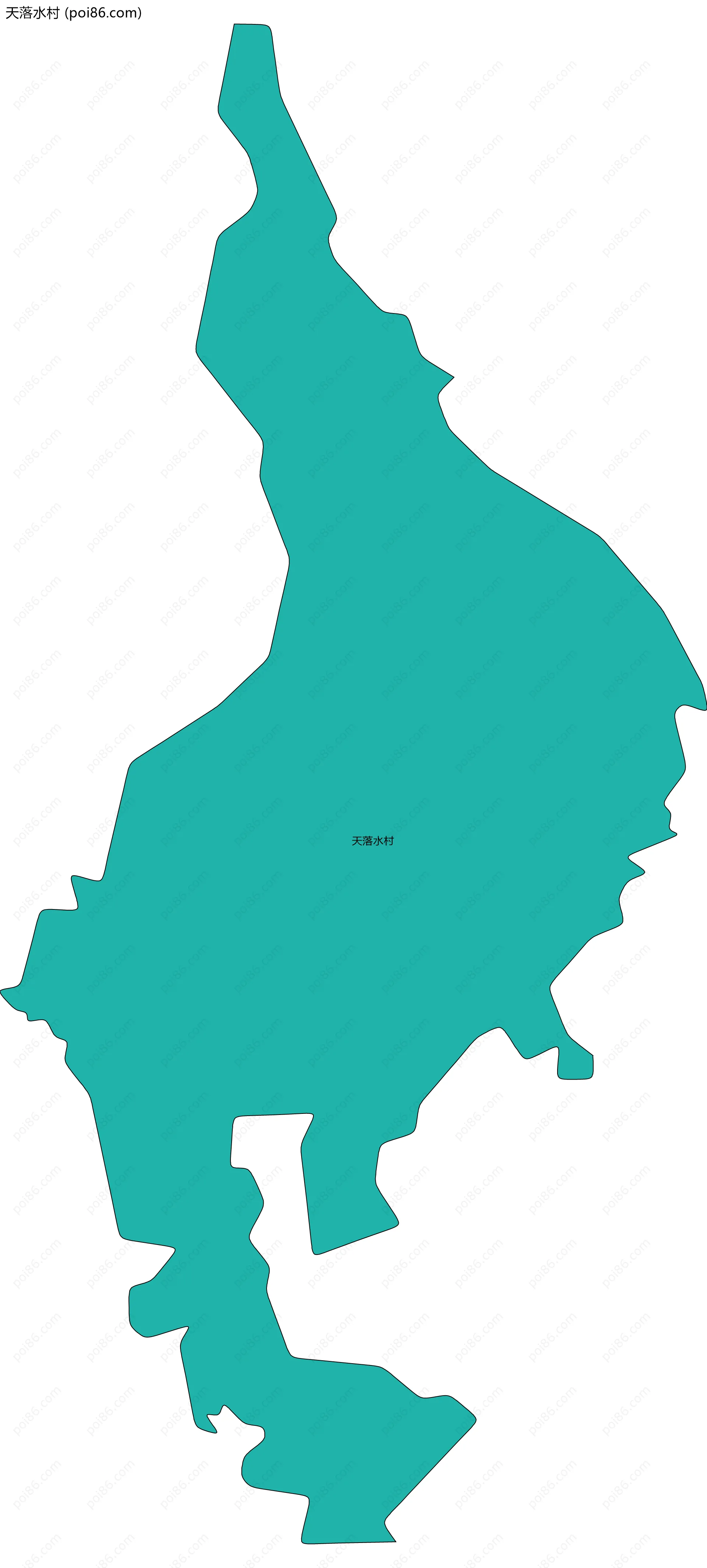 天落水村边界地图