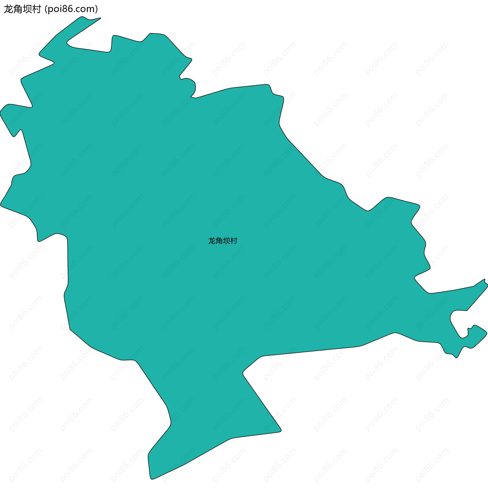 龙角坝村边界地图