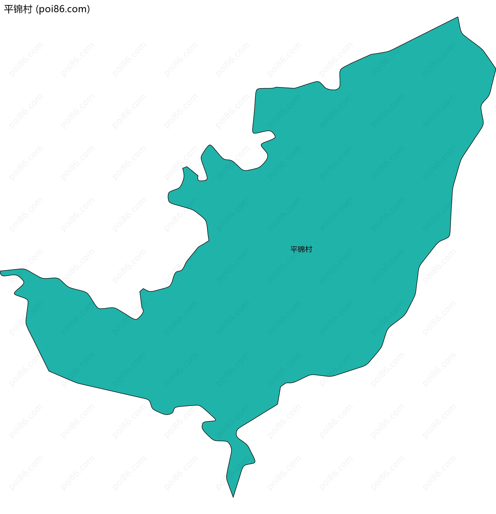 平锦村边界地图