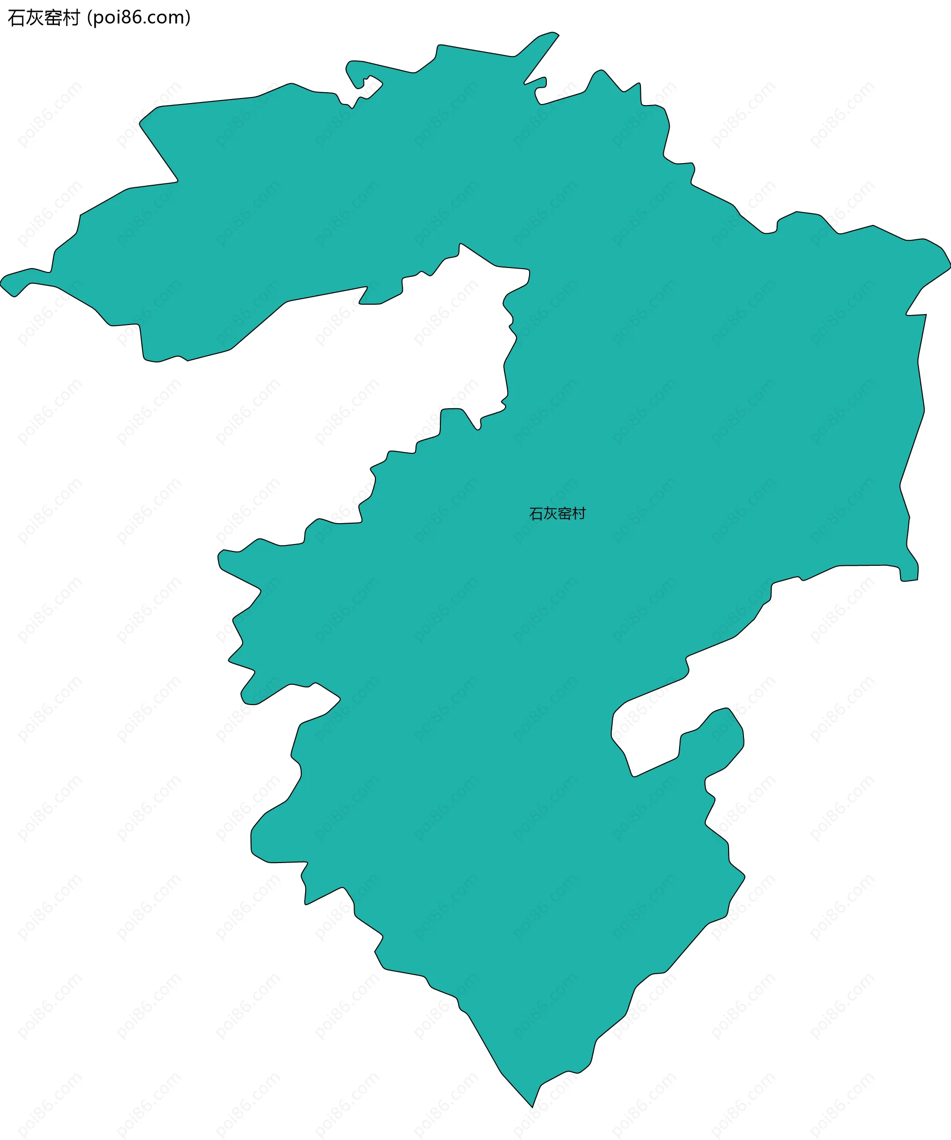 石灰窑村边界地图