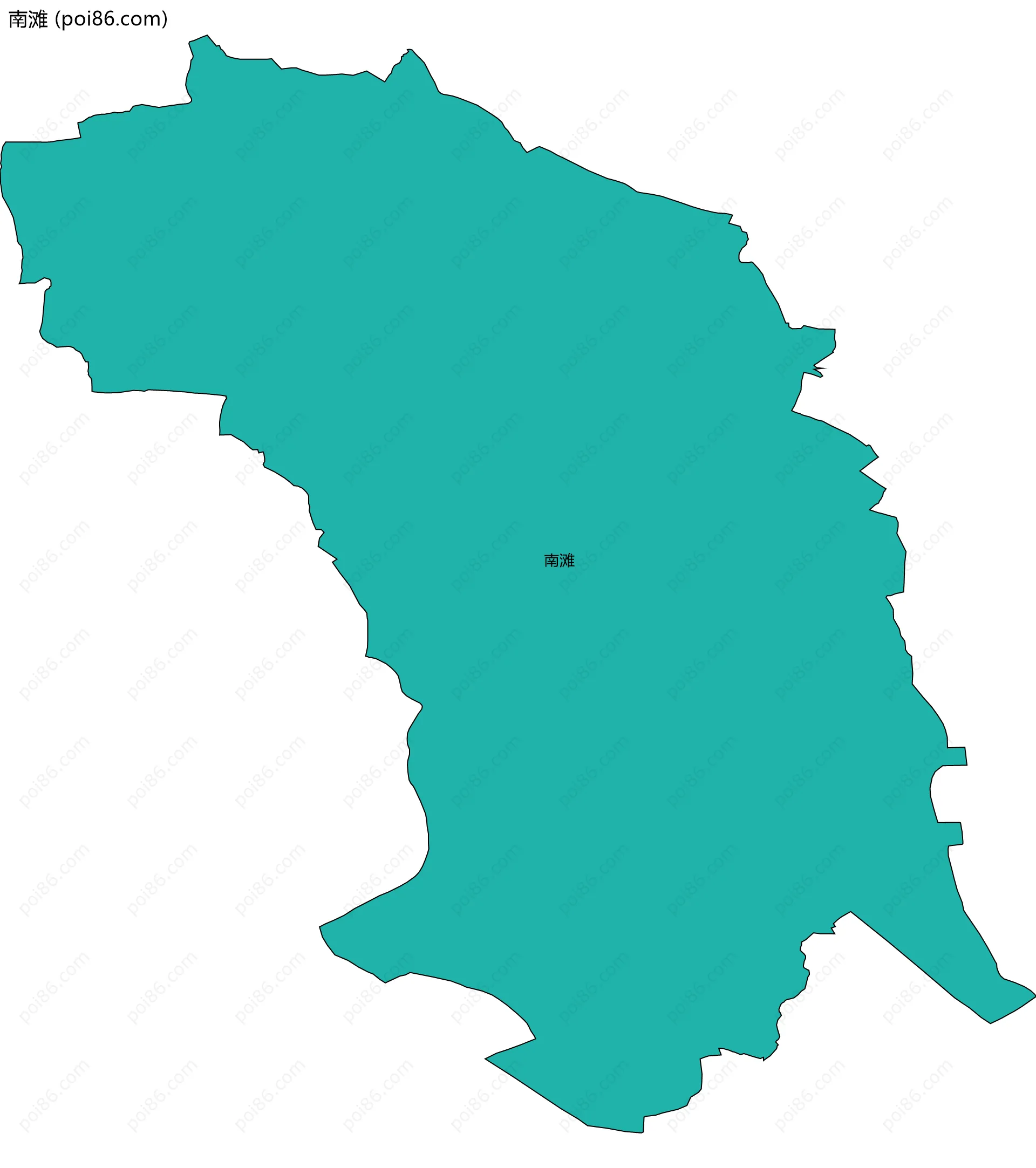 南滩边界地图