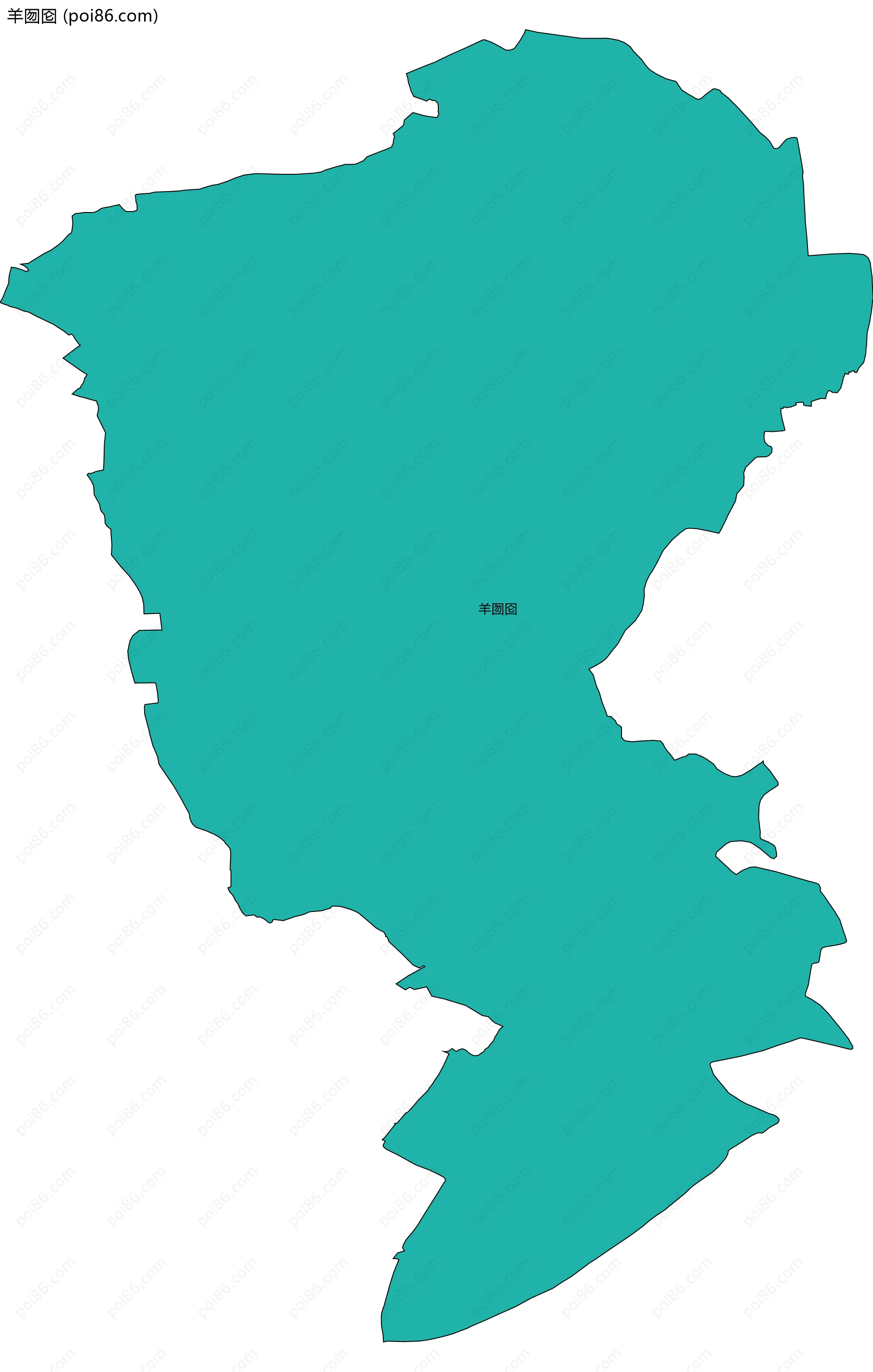 羊囫囵边界地图