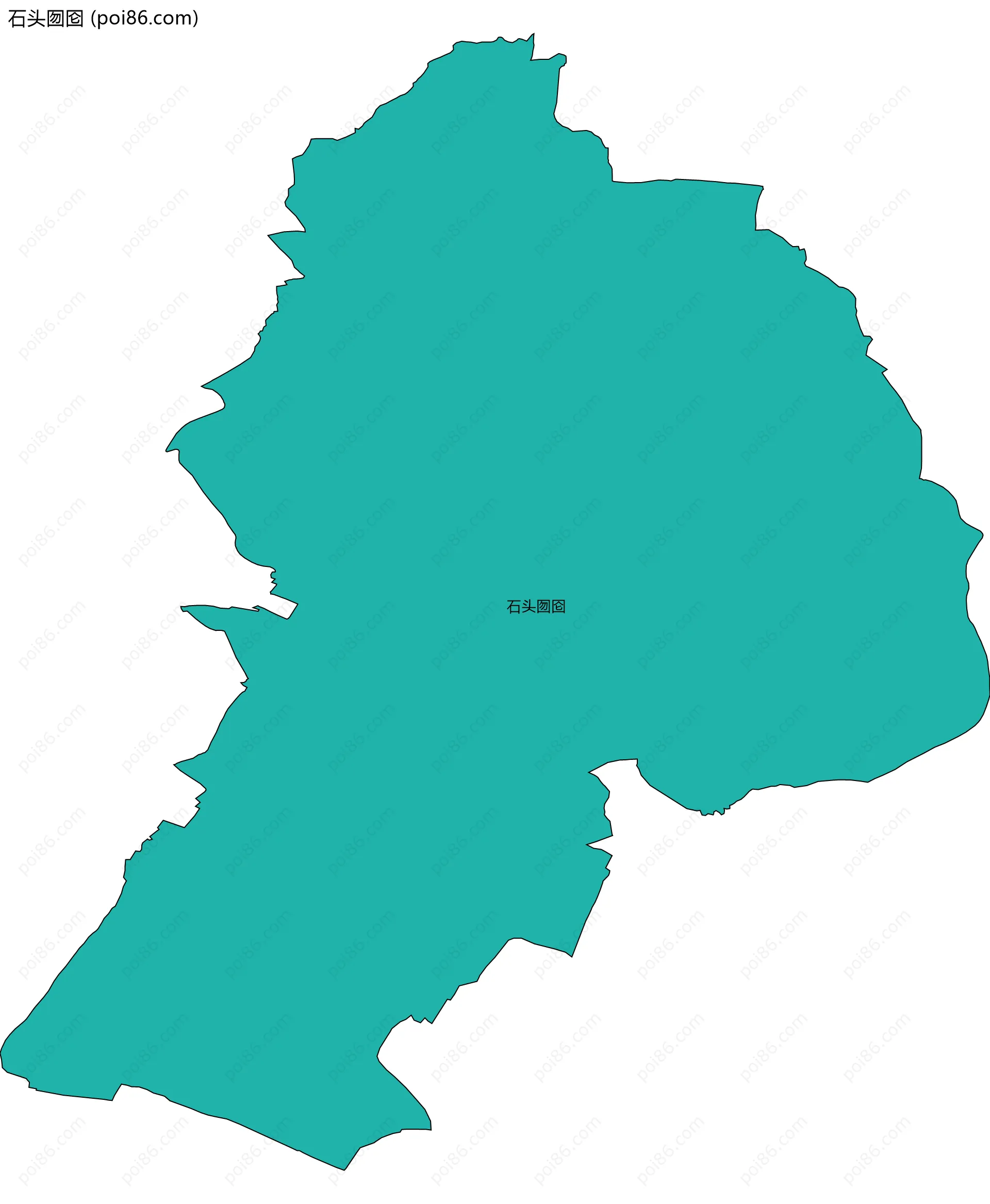 石头囫囵边界地图