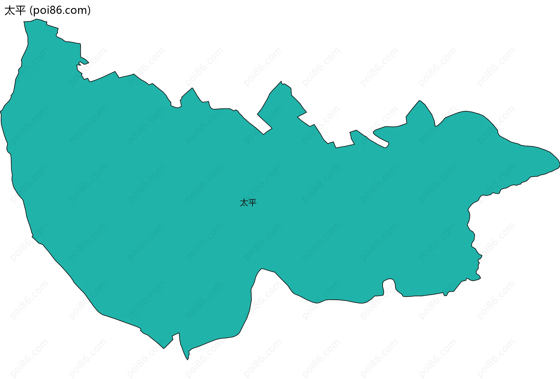 太平边界地图
