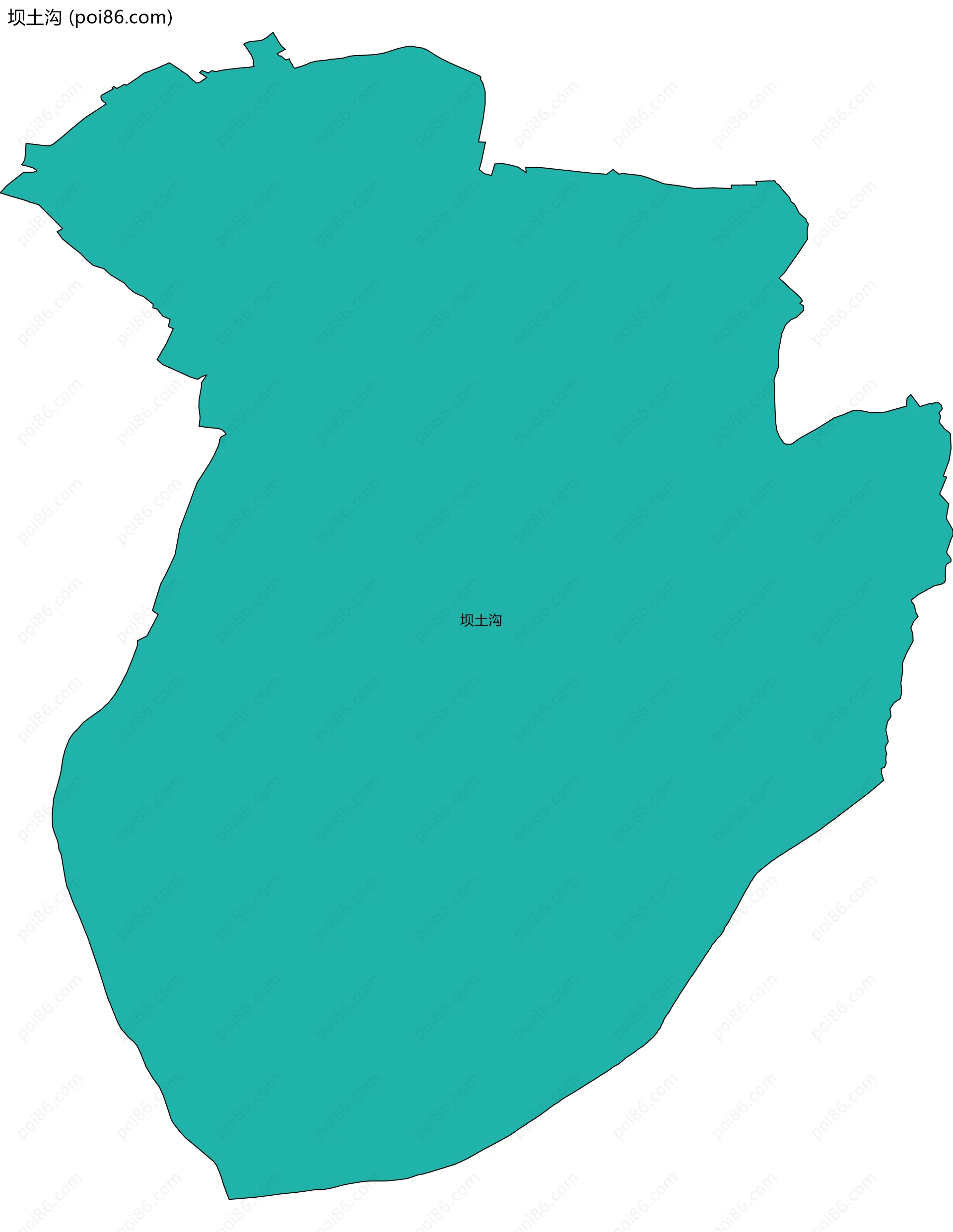 坝土沟边界地图