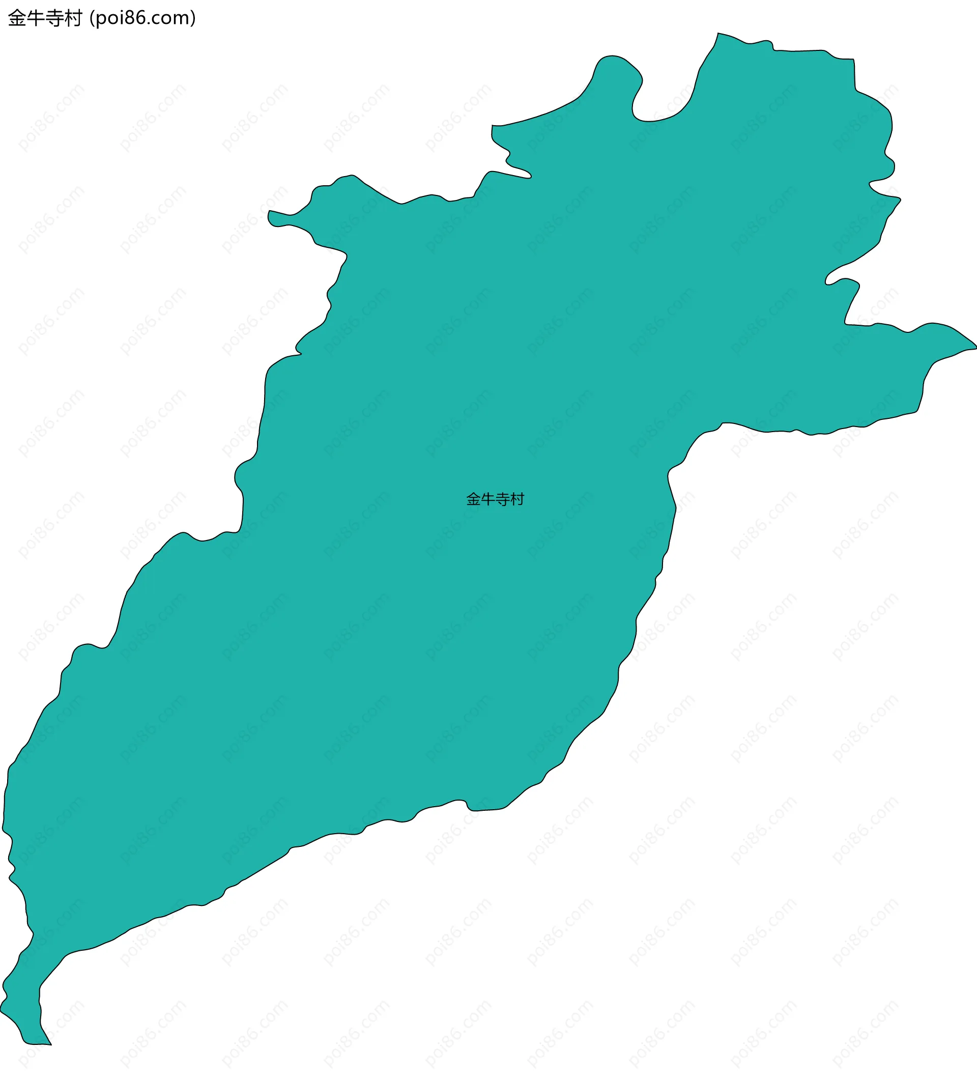 金牛寺村边界地图