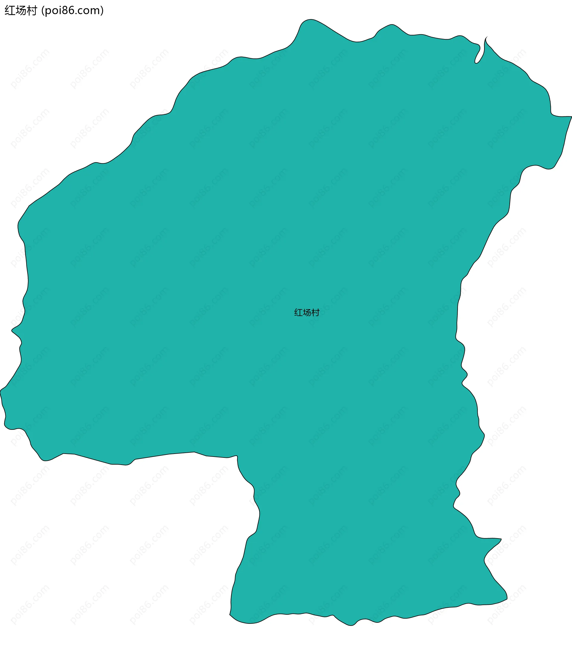 红场村边界地图
