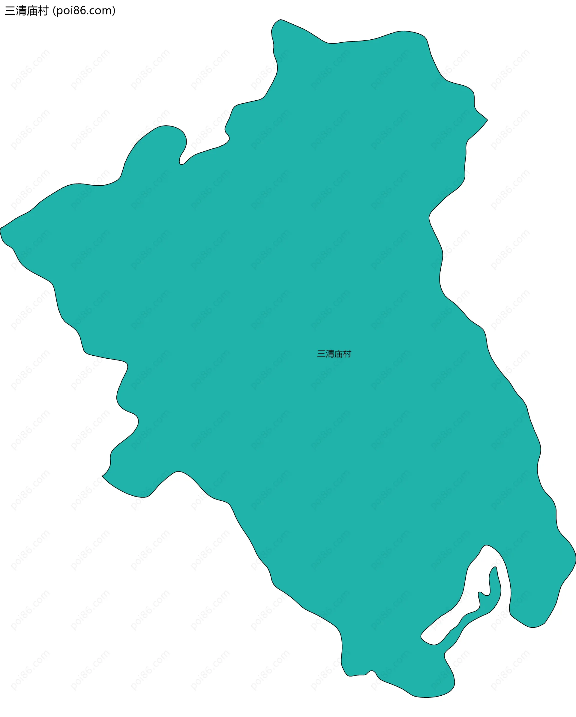 三清庙村边界地图