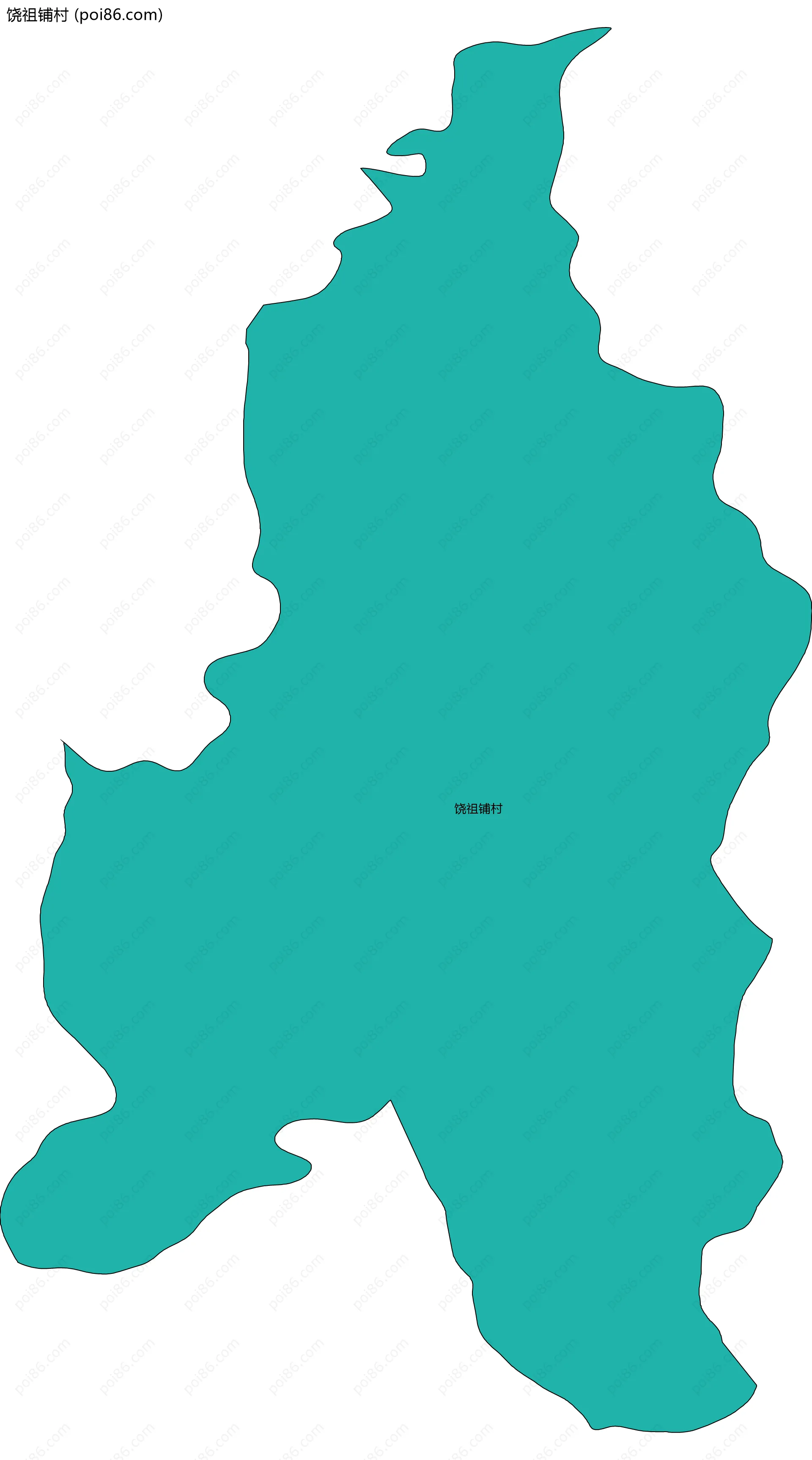 饶祖铺村边界地图