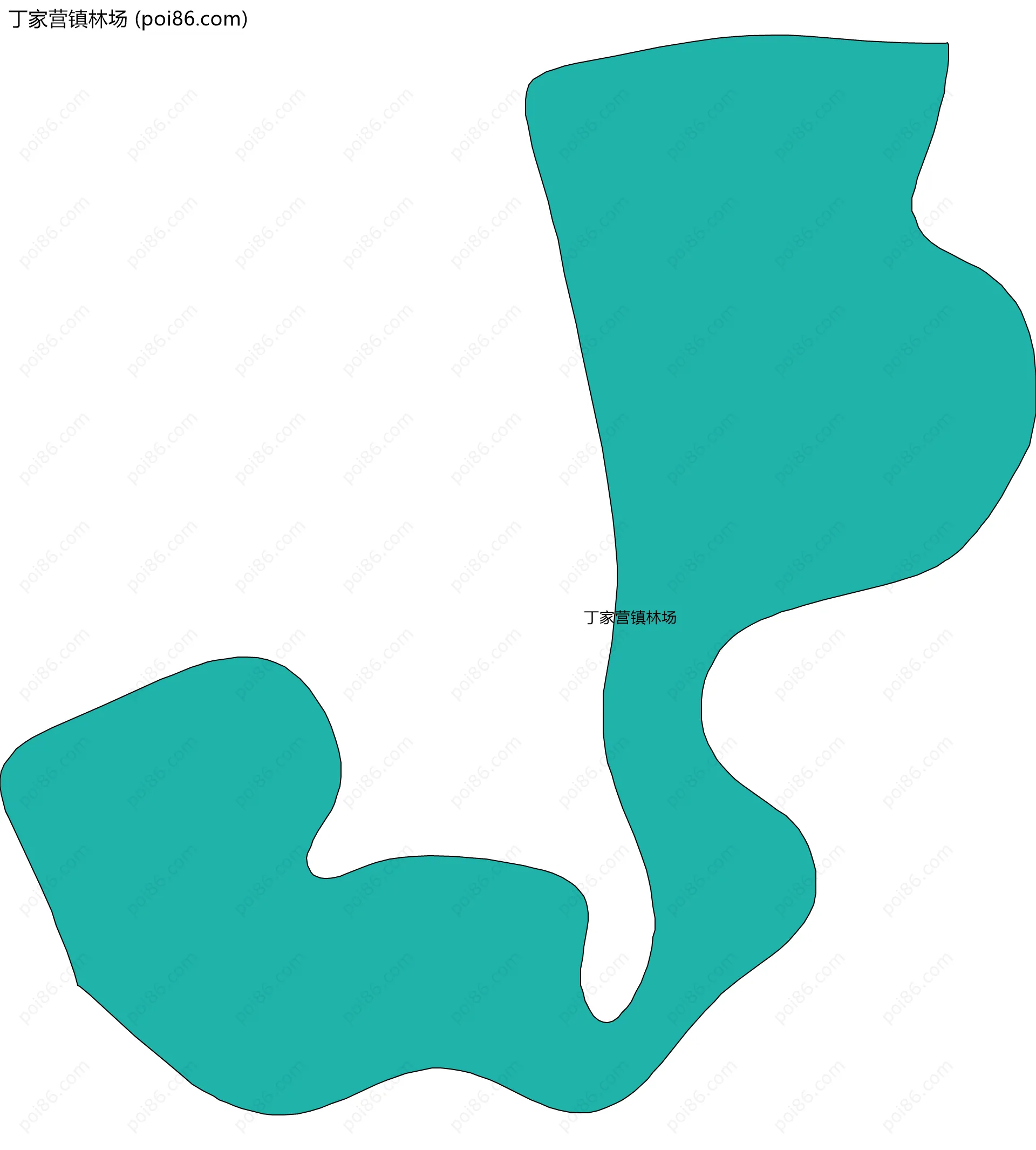 丁家营镇林场边界地图