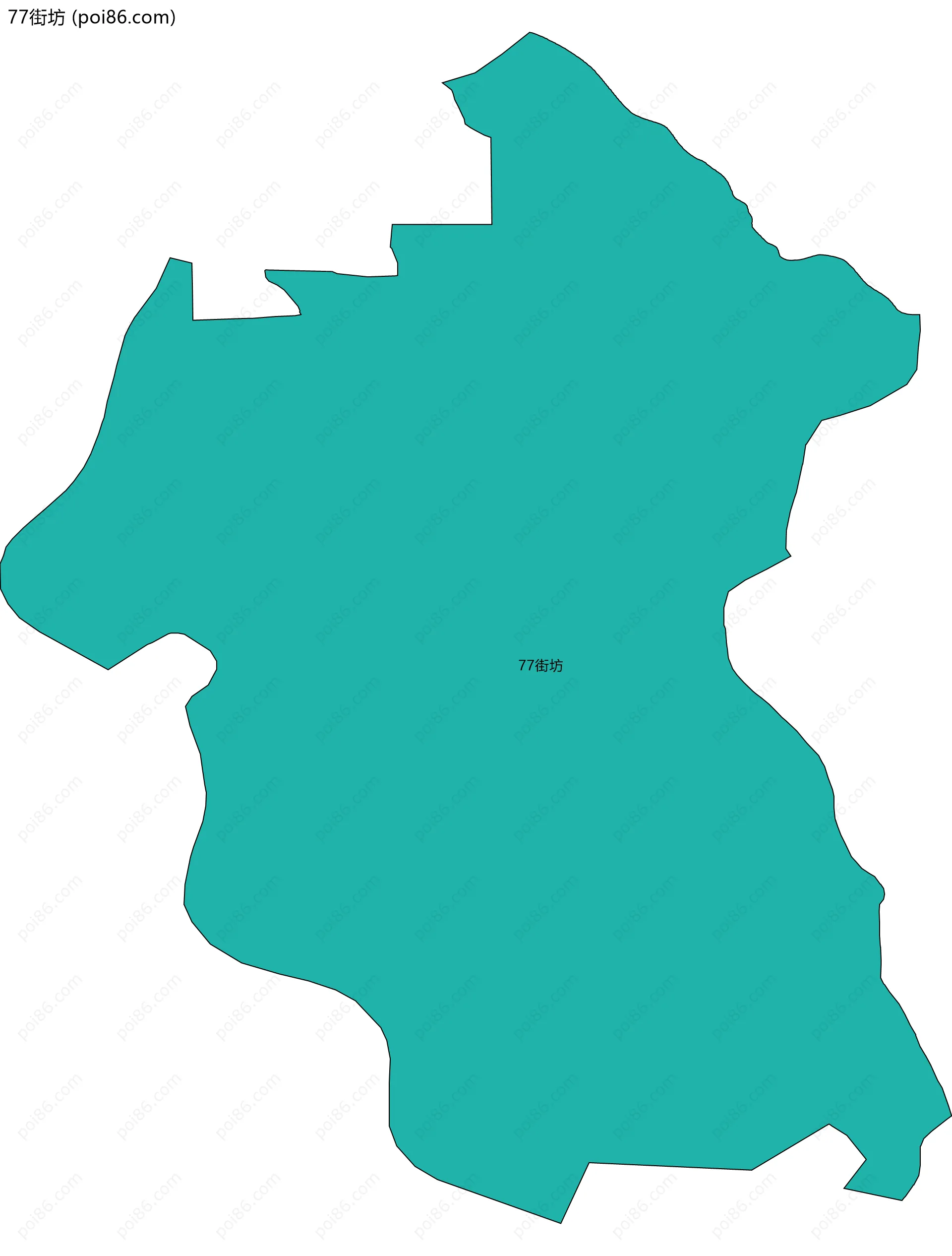 77街坊边界地图