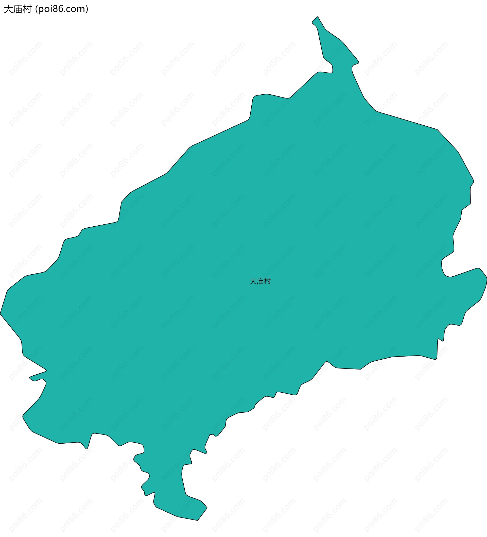 大庙村边界地图