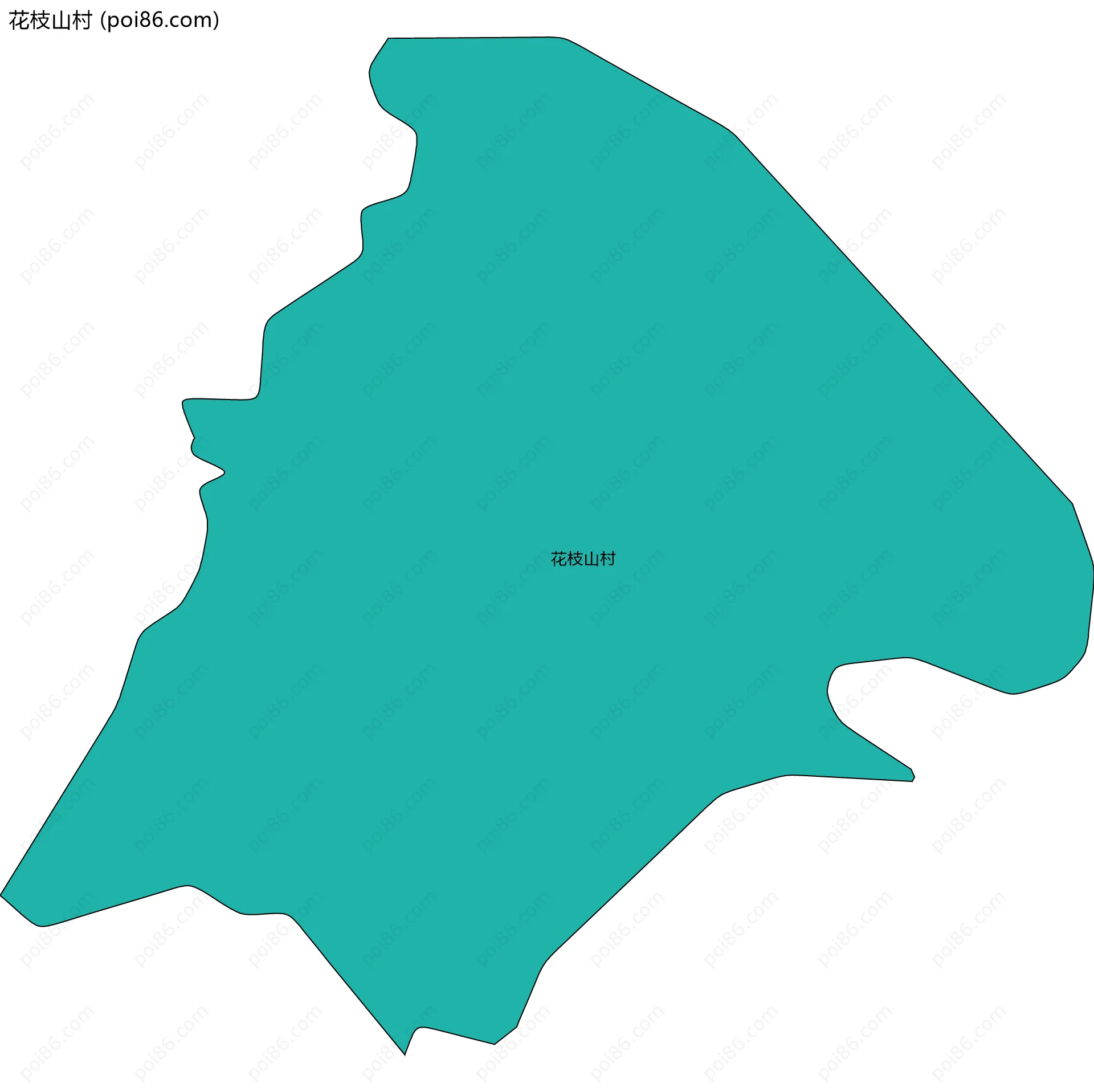 花枝山村边界地图