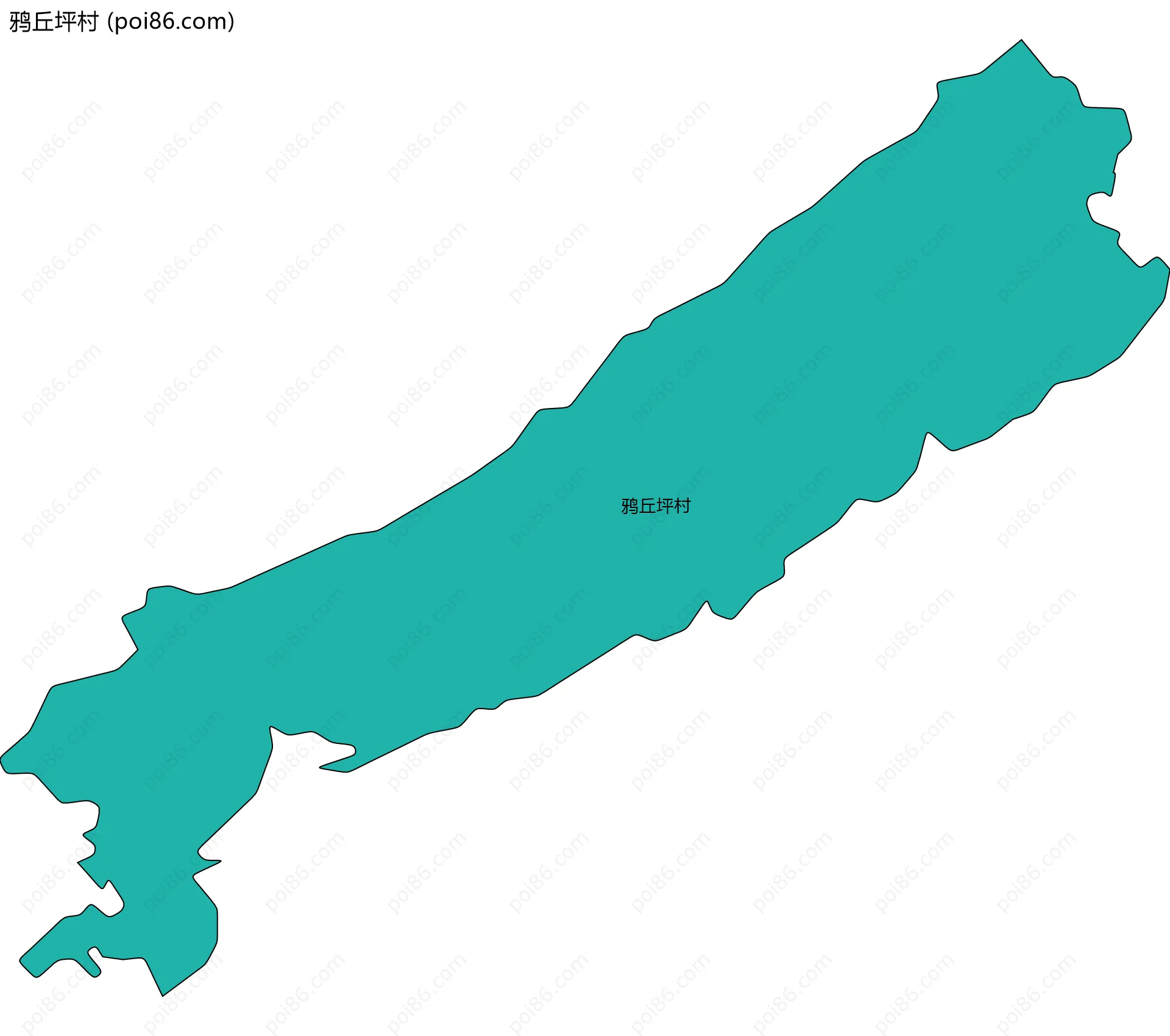 鸦丘坪村边界地图