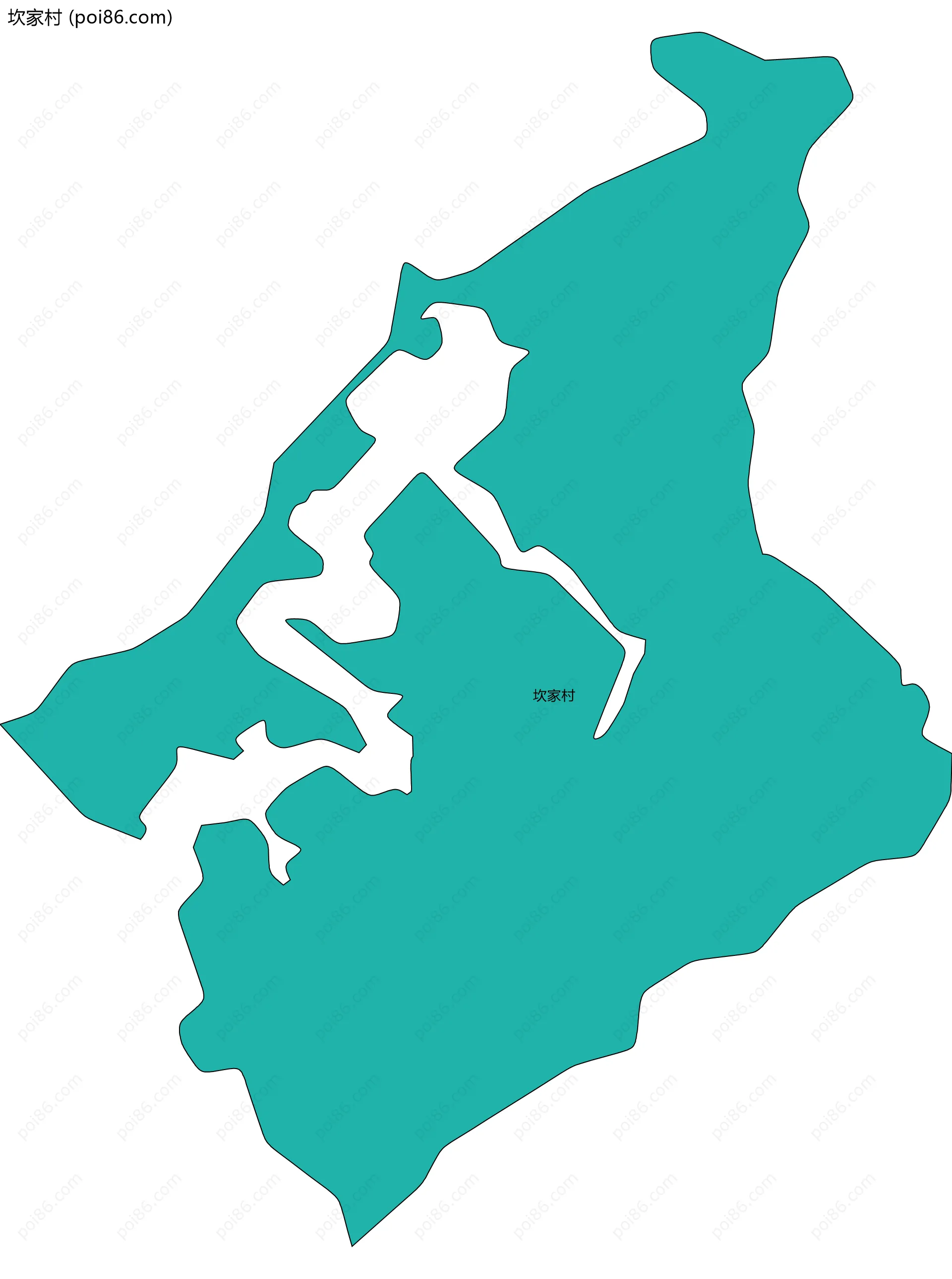 坎家村边界地图
