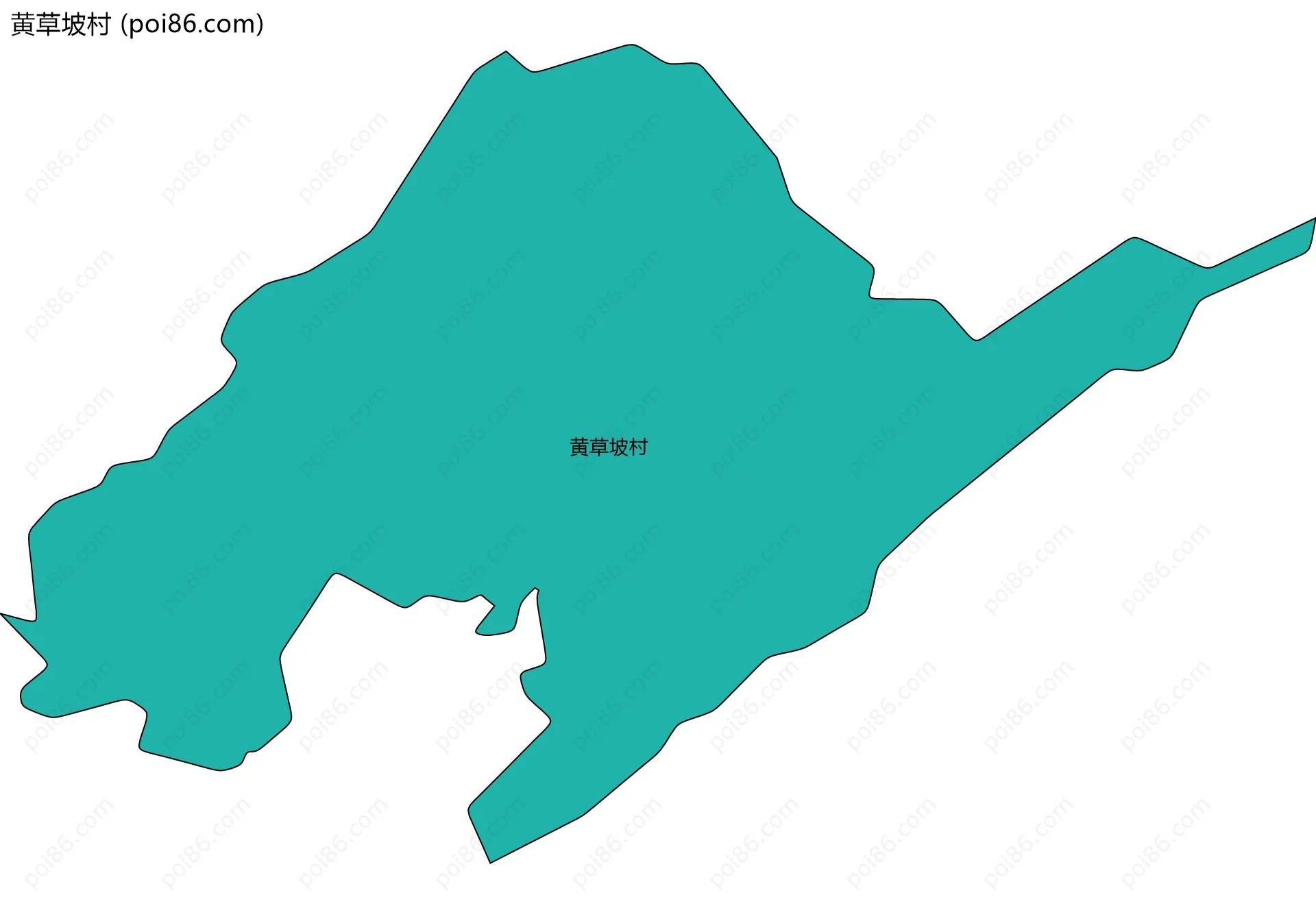 黄草坡村边界地图