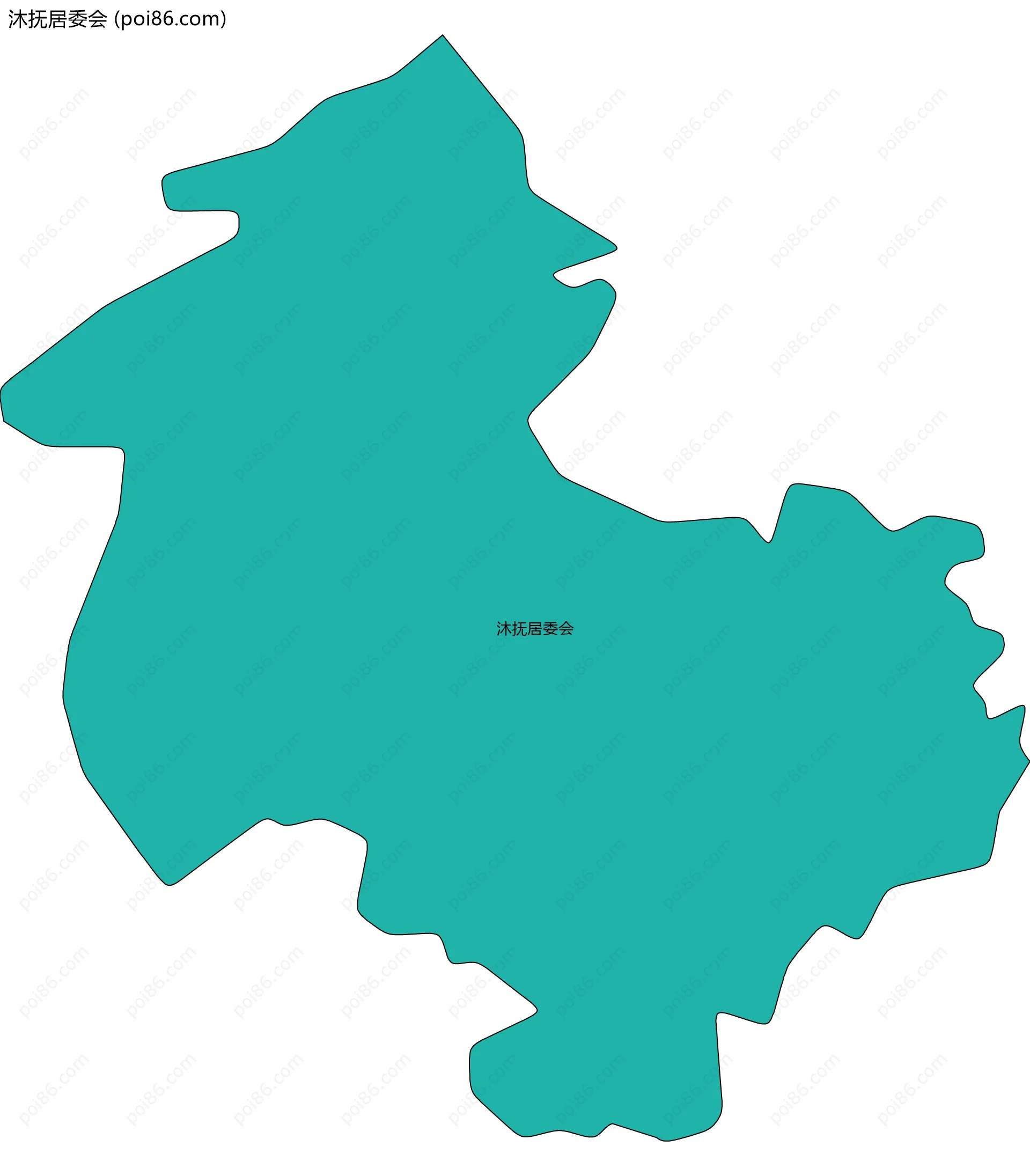 沐抚居委会边界地图