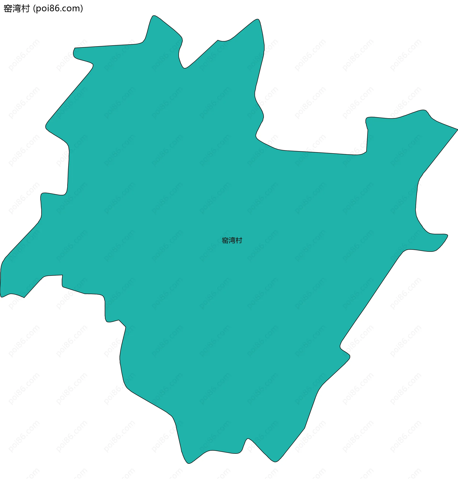 窑湾村边界地图