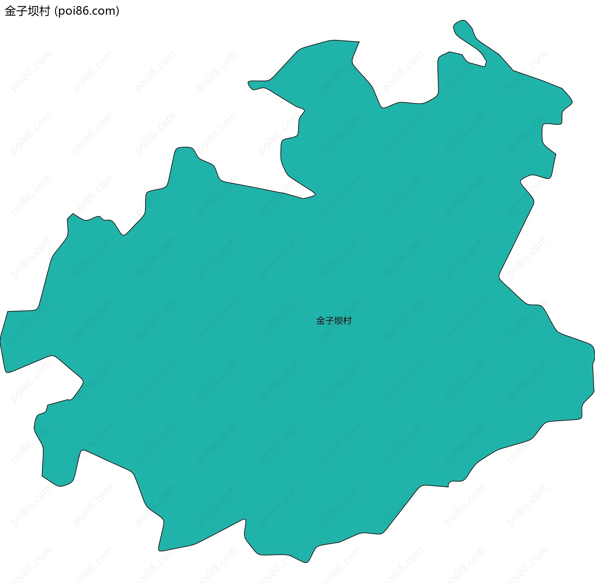 金子坝村边界地图