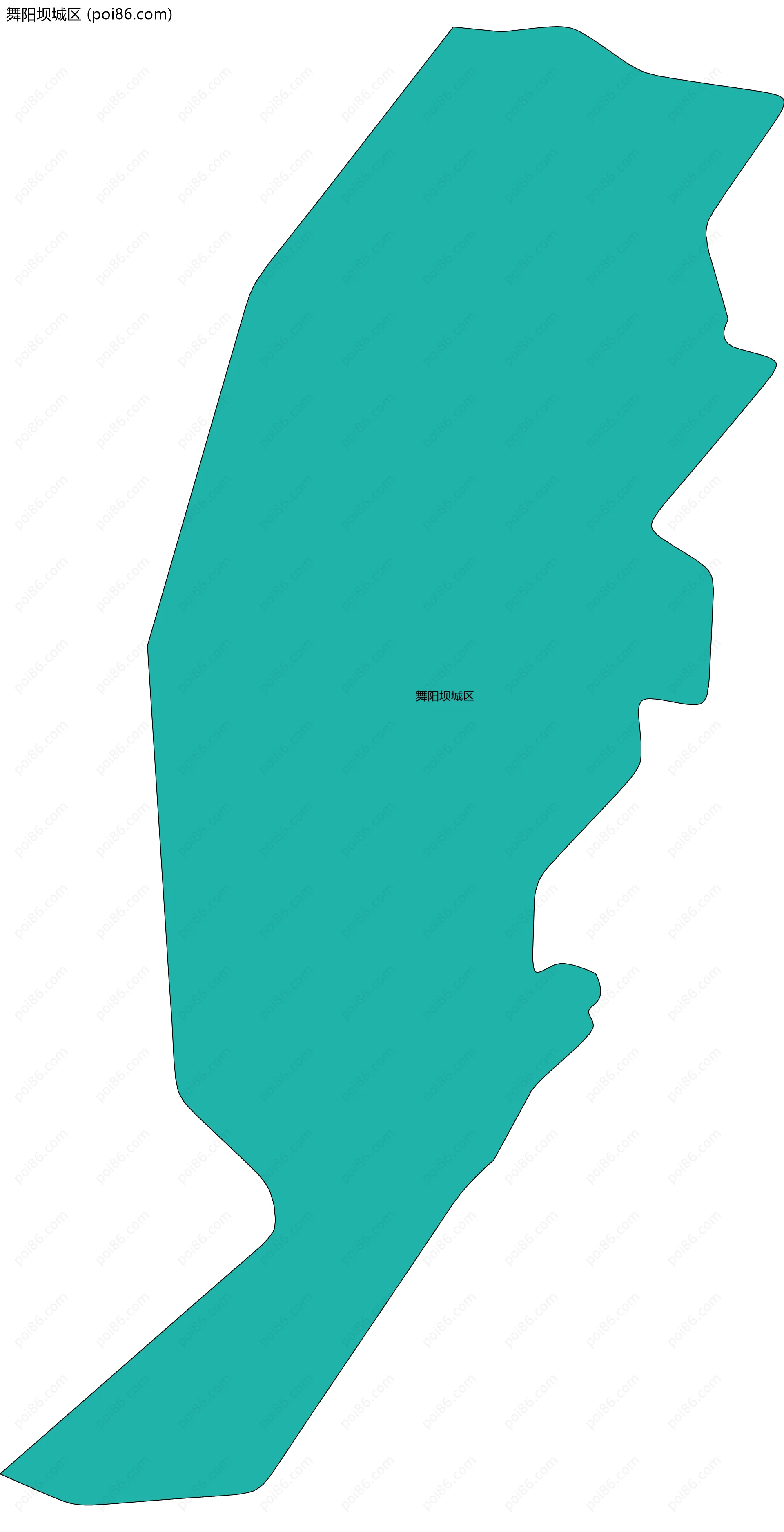 舞阳坝城区边界地图