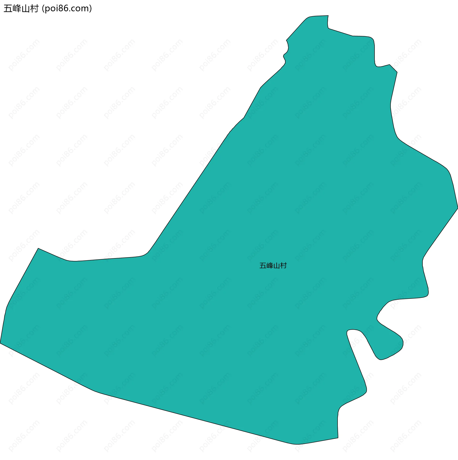 五峰山村边界地图