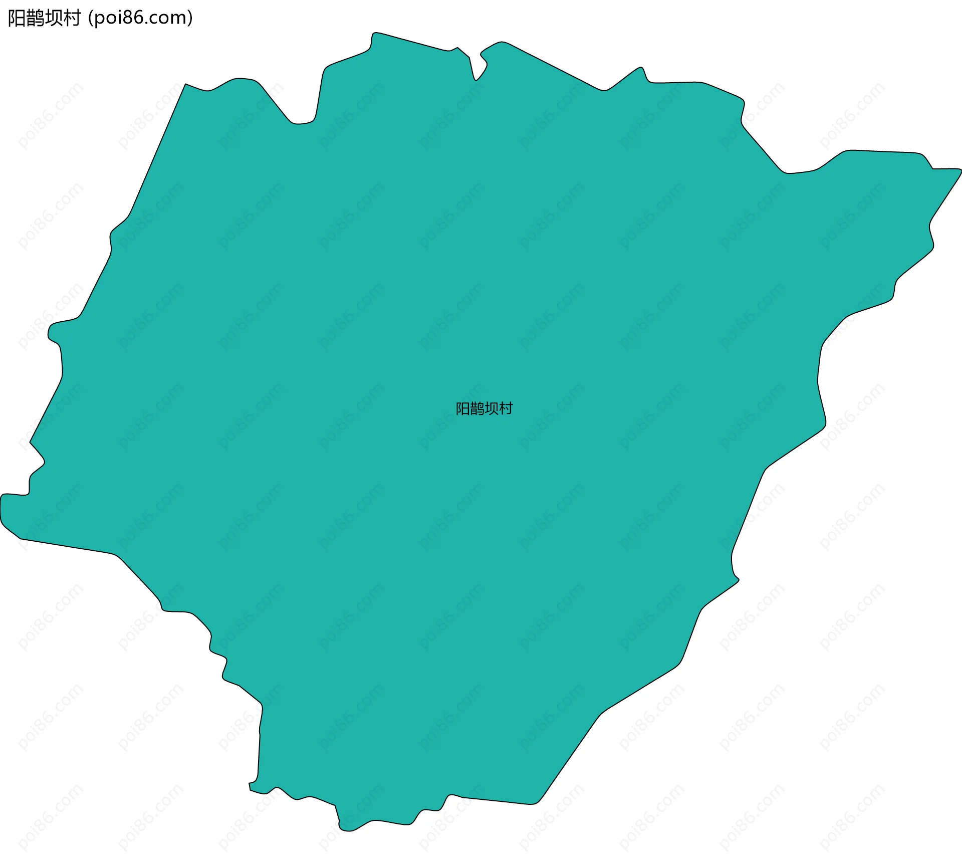 阳鹊坝村边界地图