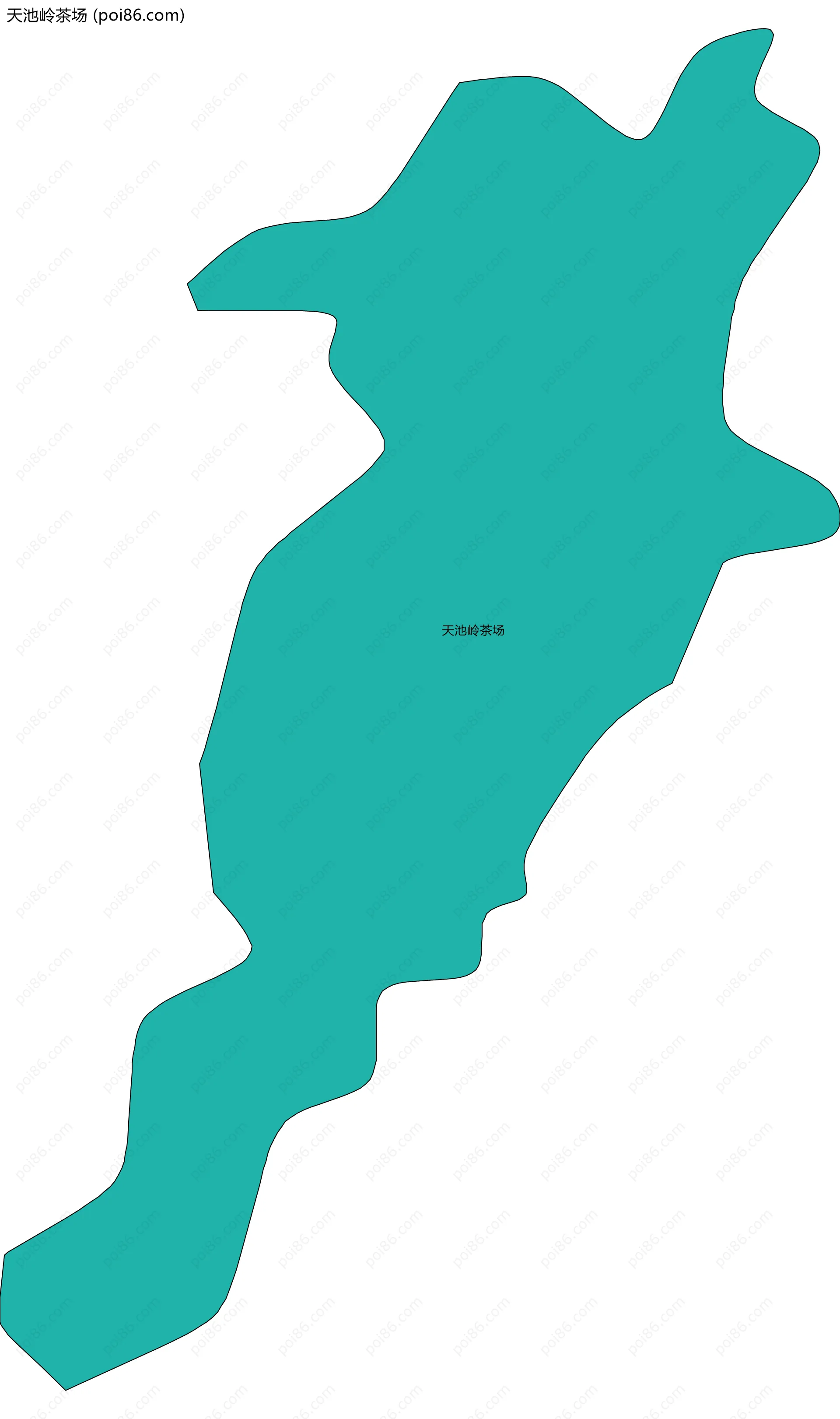 天池岭茶场边界地图