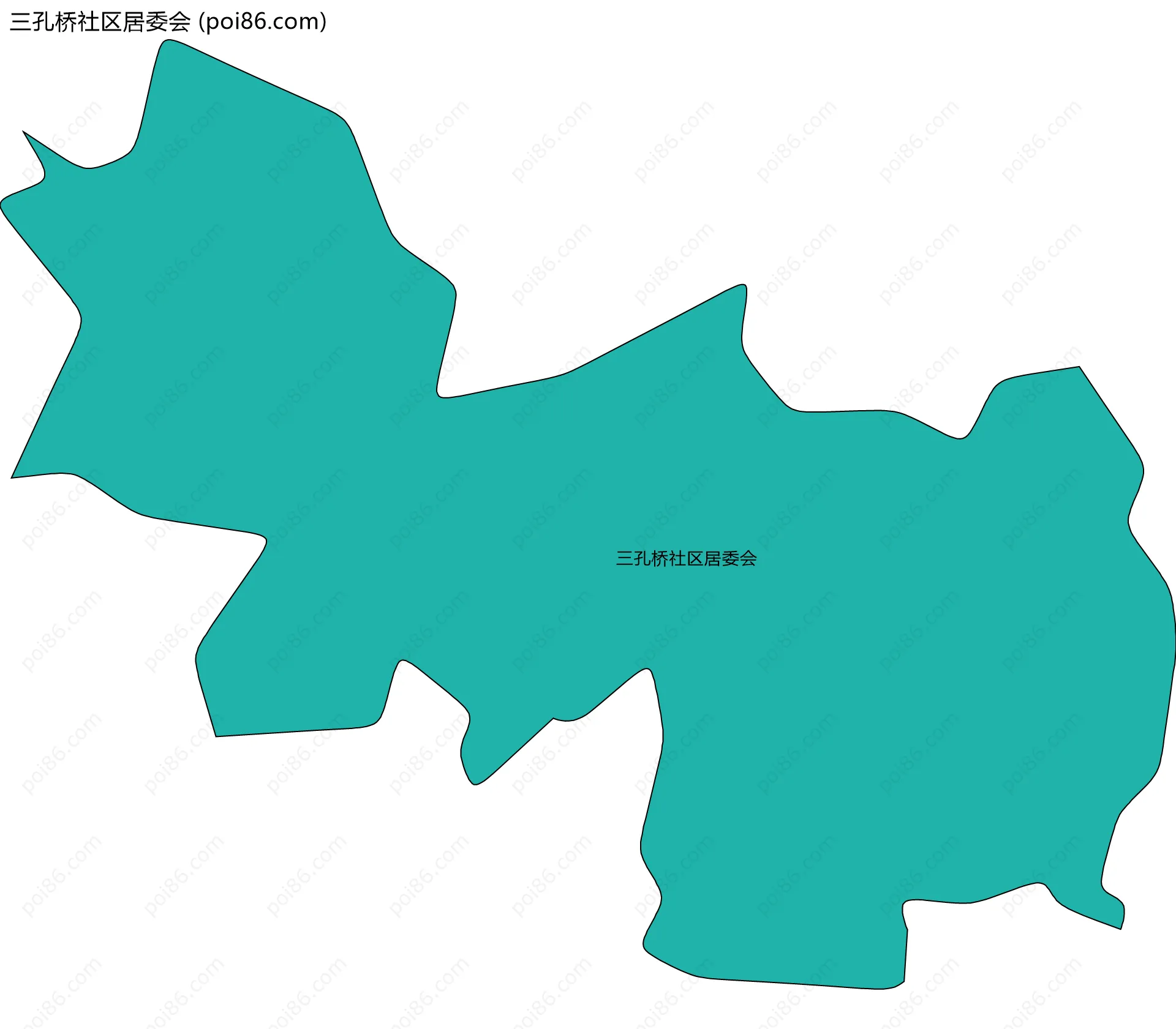 三孔桥社区居委会边界地图