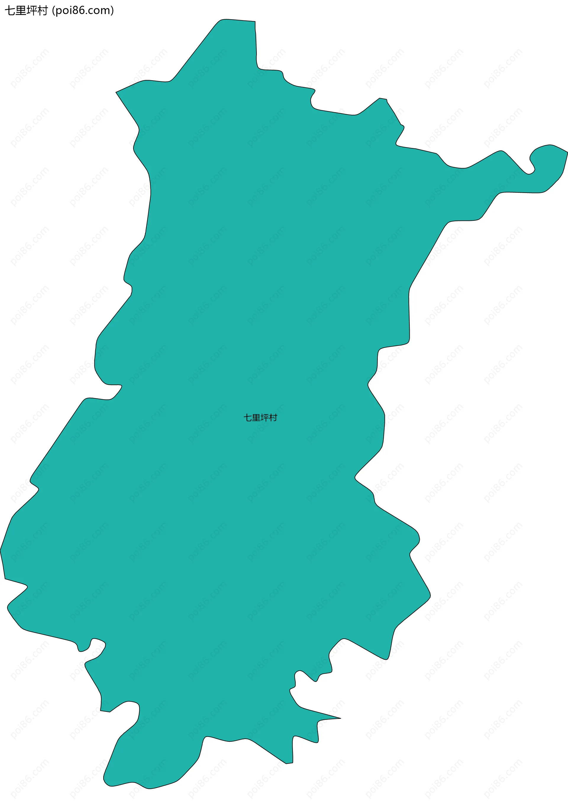 七里坪村边界地图