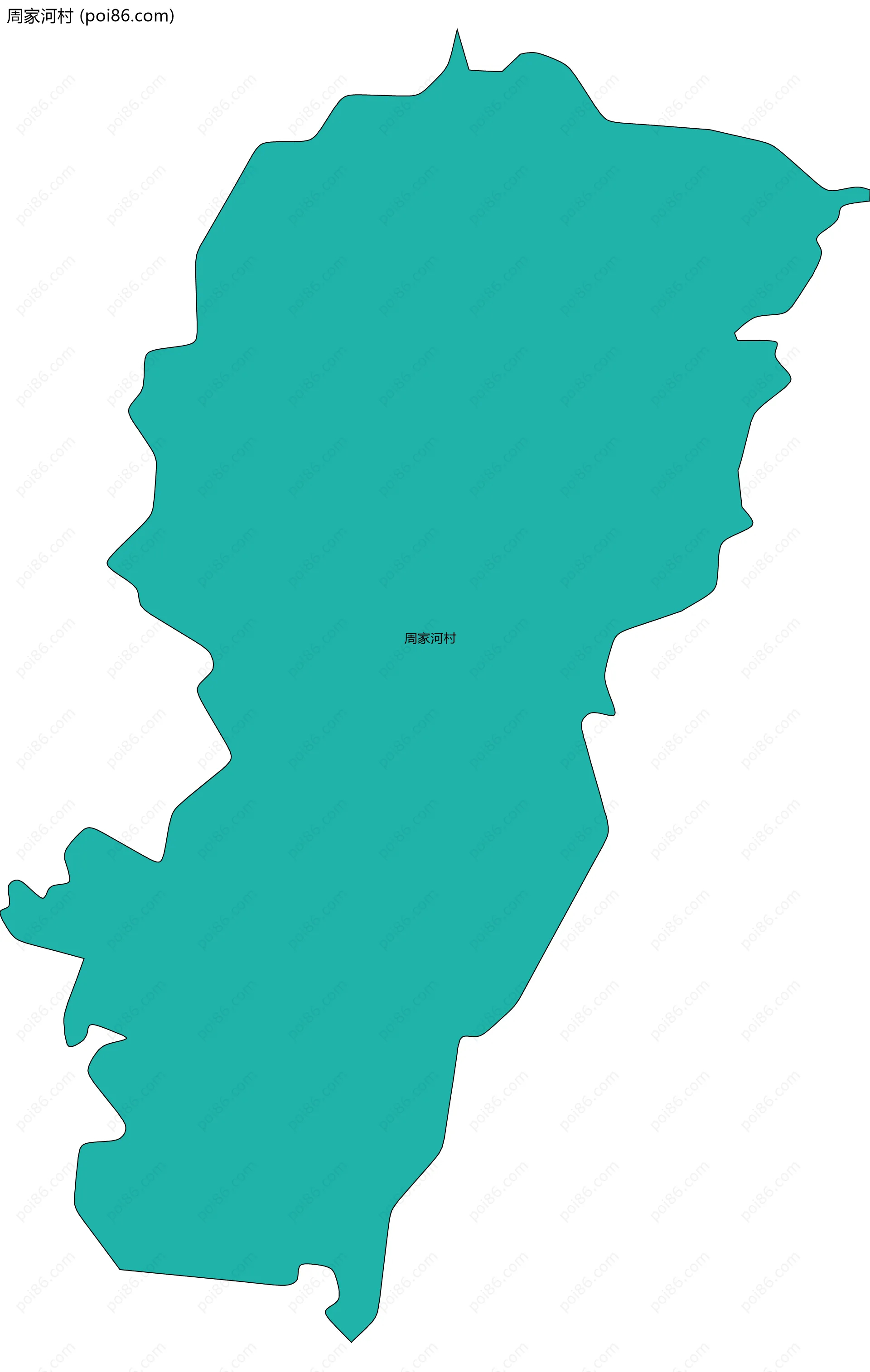 周家河村边界地图