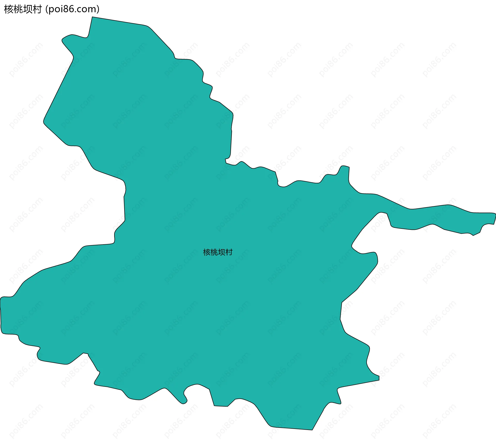 核桃坝村边界地图